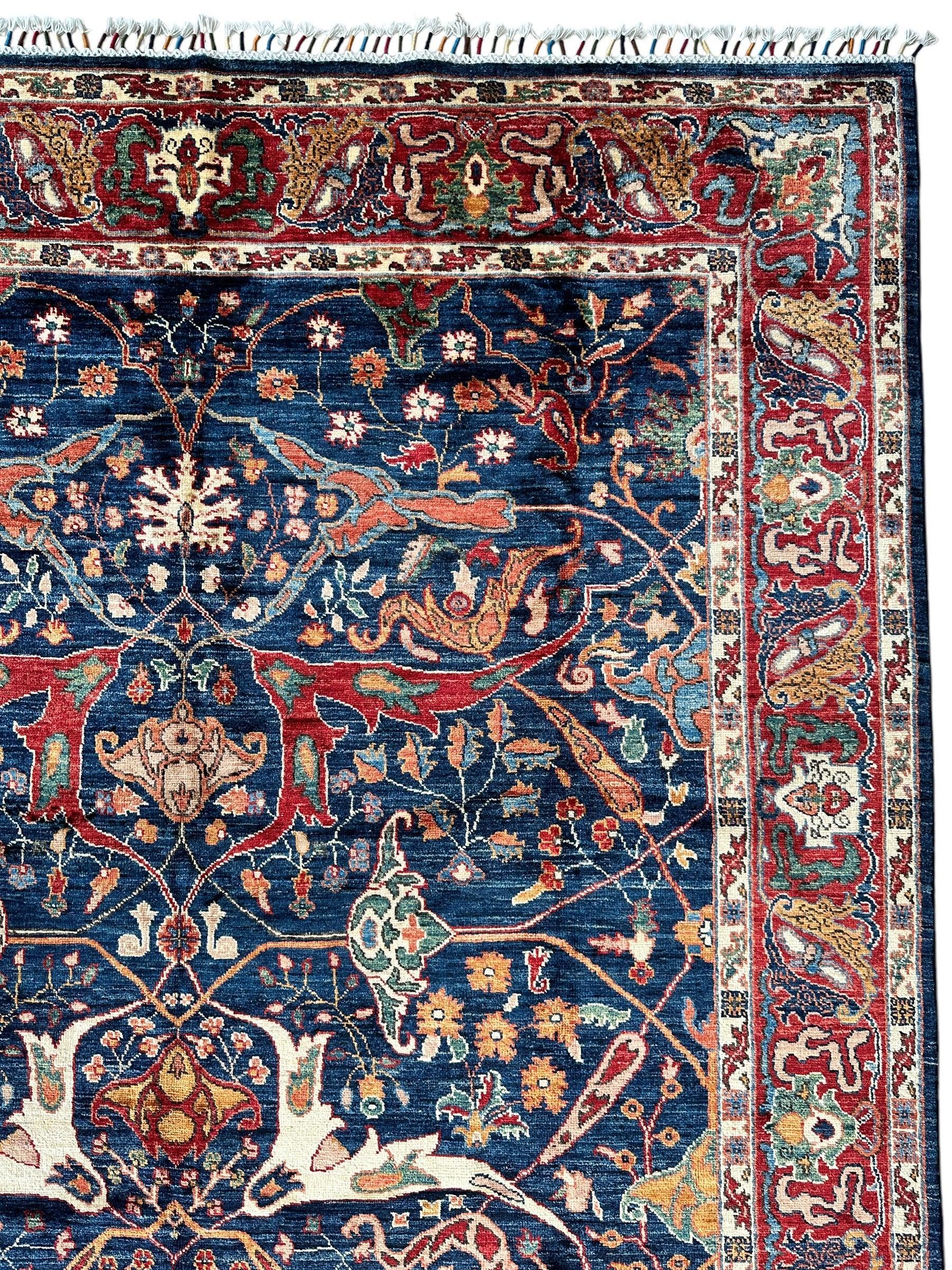 Hand-Knotted Afghani Bidjar Ghazni Wool Rug – 6'7" x 9'10" – Elegant by Rugistan - product image 9 for Resin Society