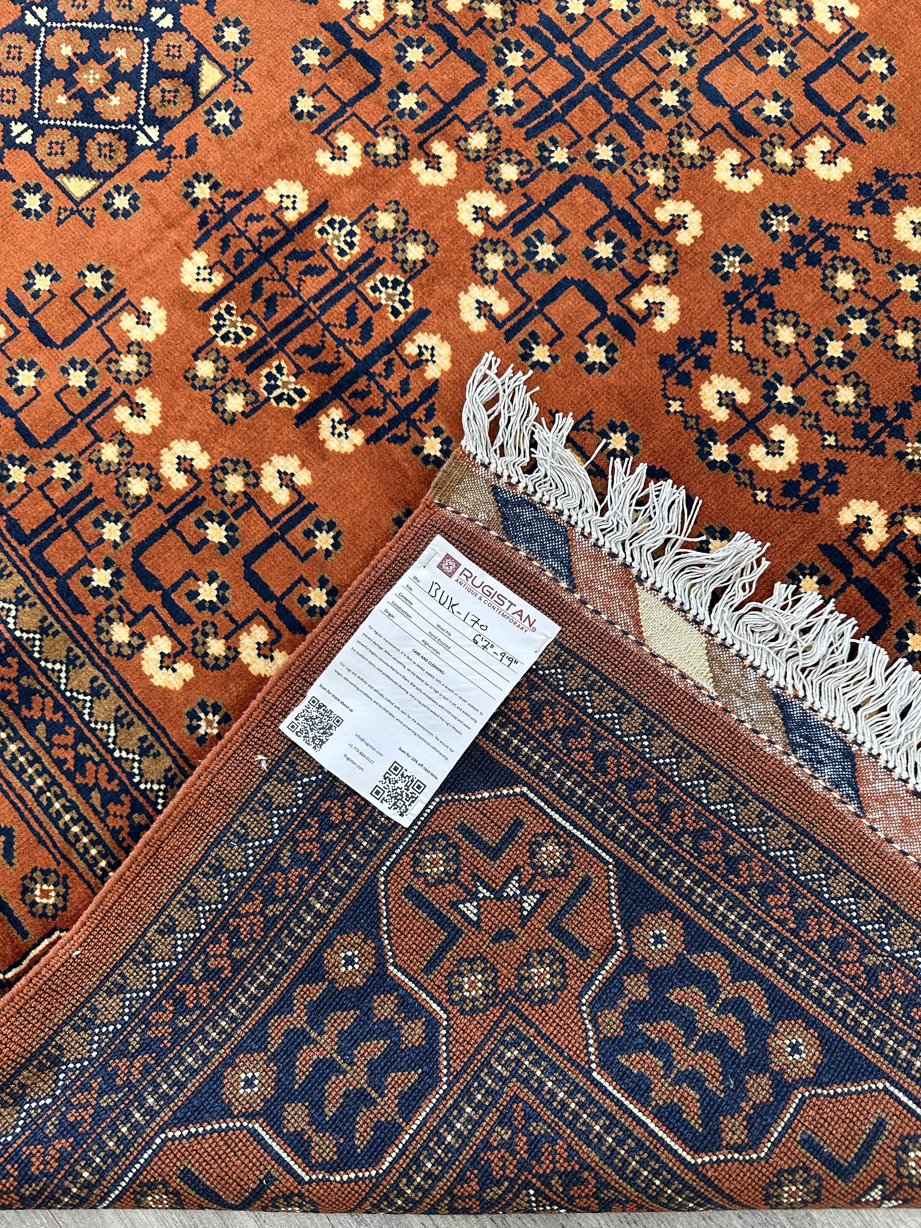 Hand-Knotted Afghani Bukharayi Rug by Rugistan - product image 9 for Resin Society