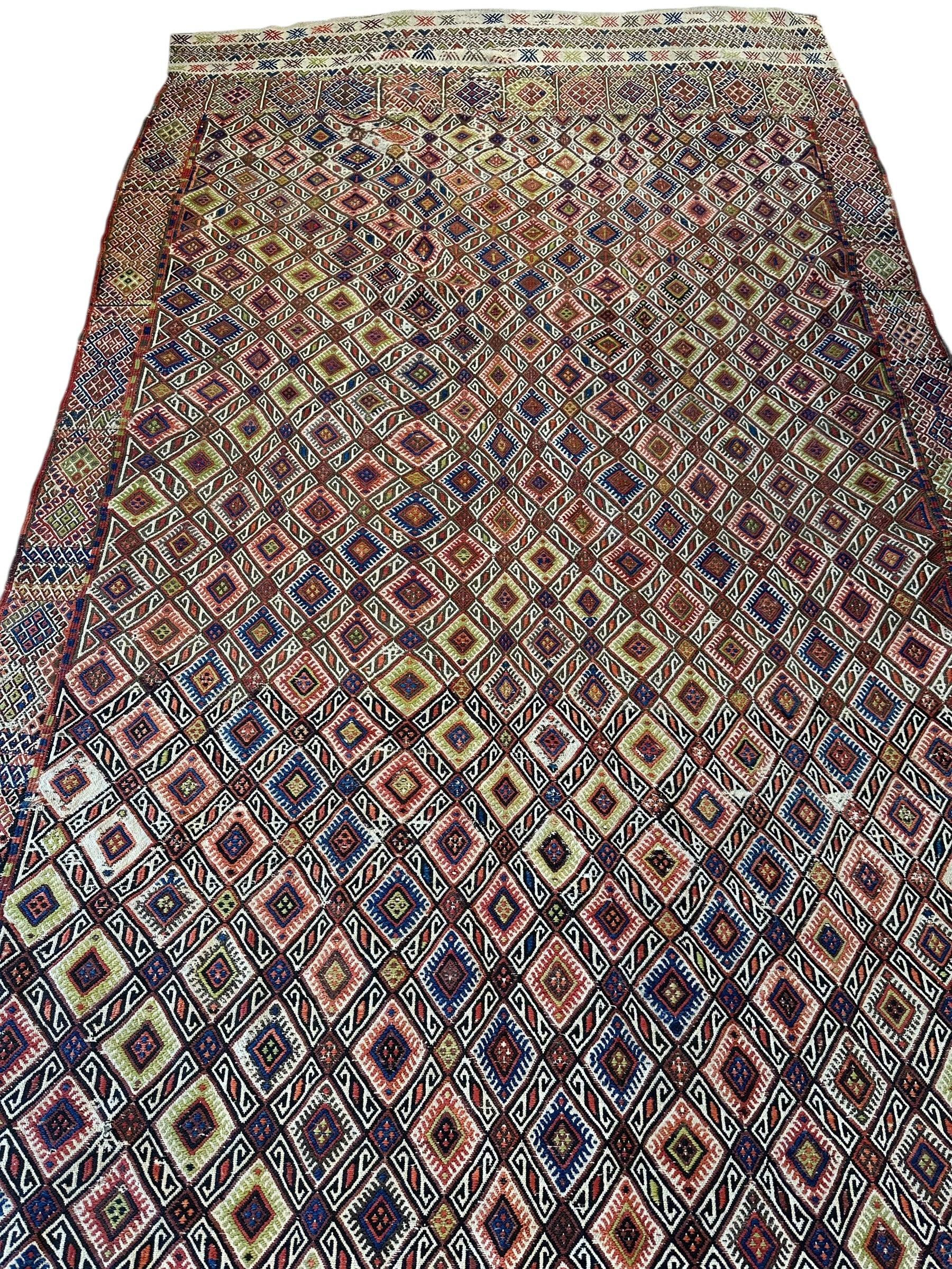 Antique Turkish Jajim Wool Rug 5’6” x 14’5” by Rugistan - product image 4 for Resin Society