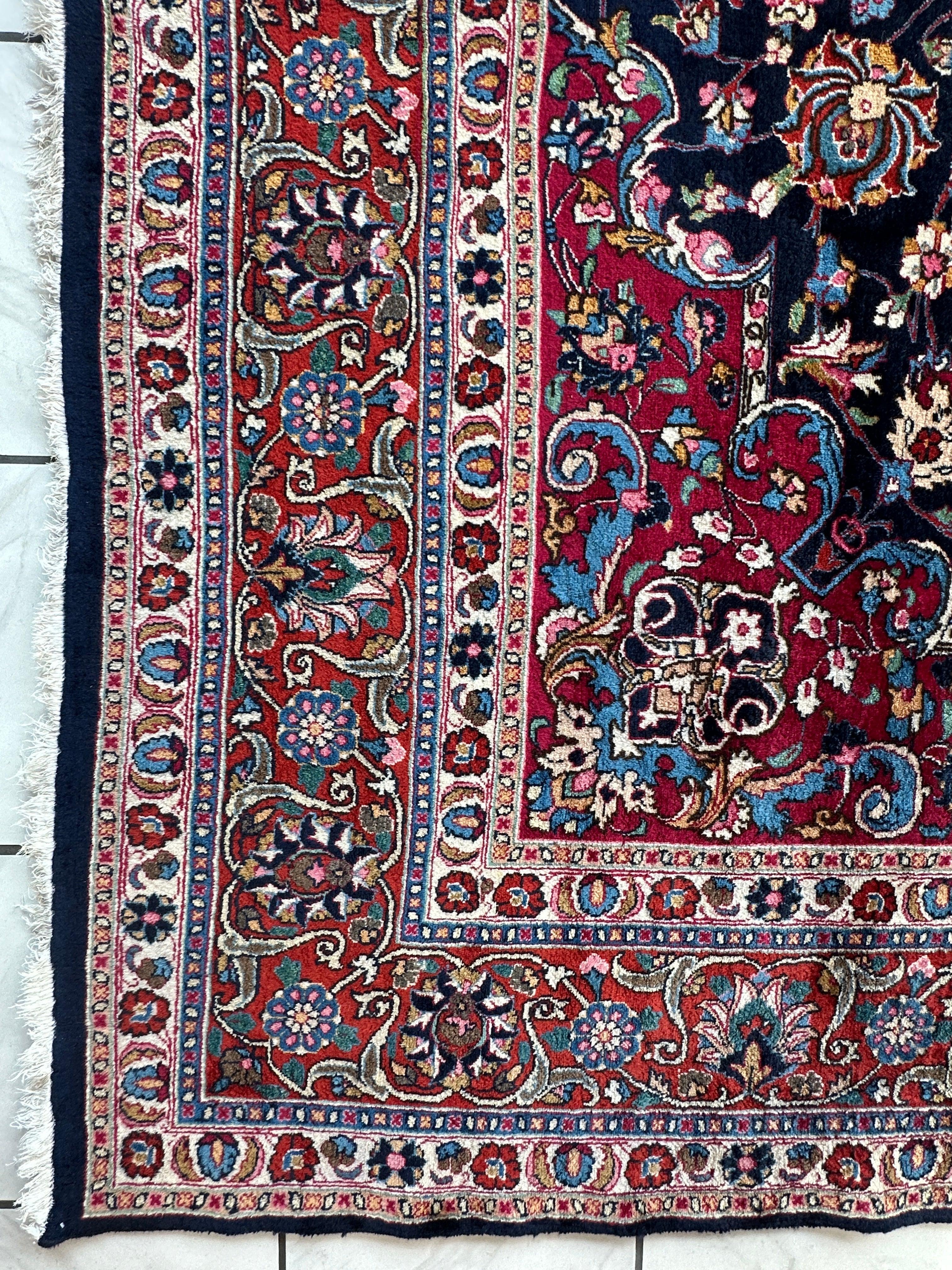 Persian Mashhad Hand Knotted Wool Area Rug 9’9” x 13’3” by Rugistan - product image 8 for Resin Society