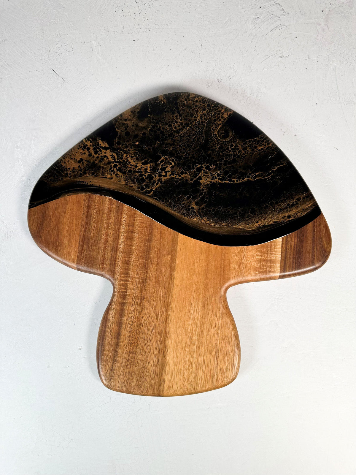 Mushroom Shaped Acacia Cheese Board and Ceramic Tray