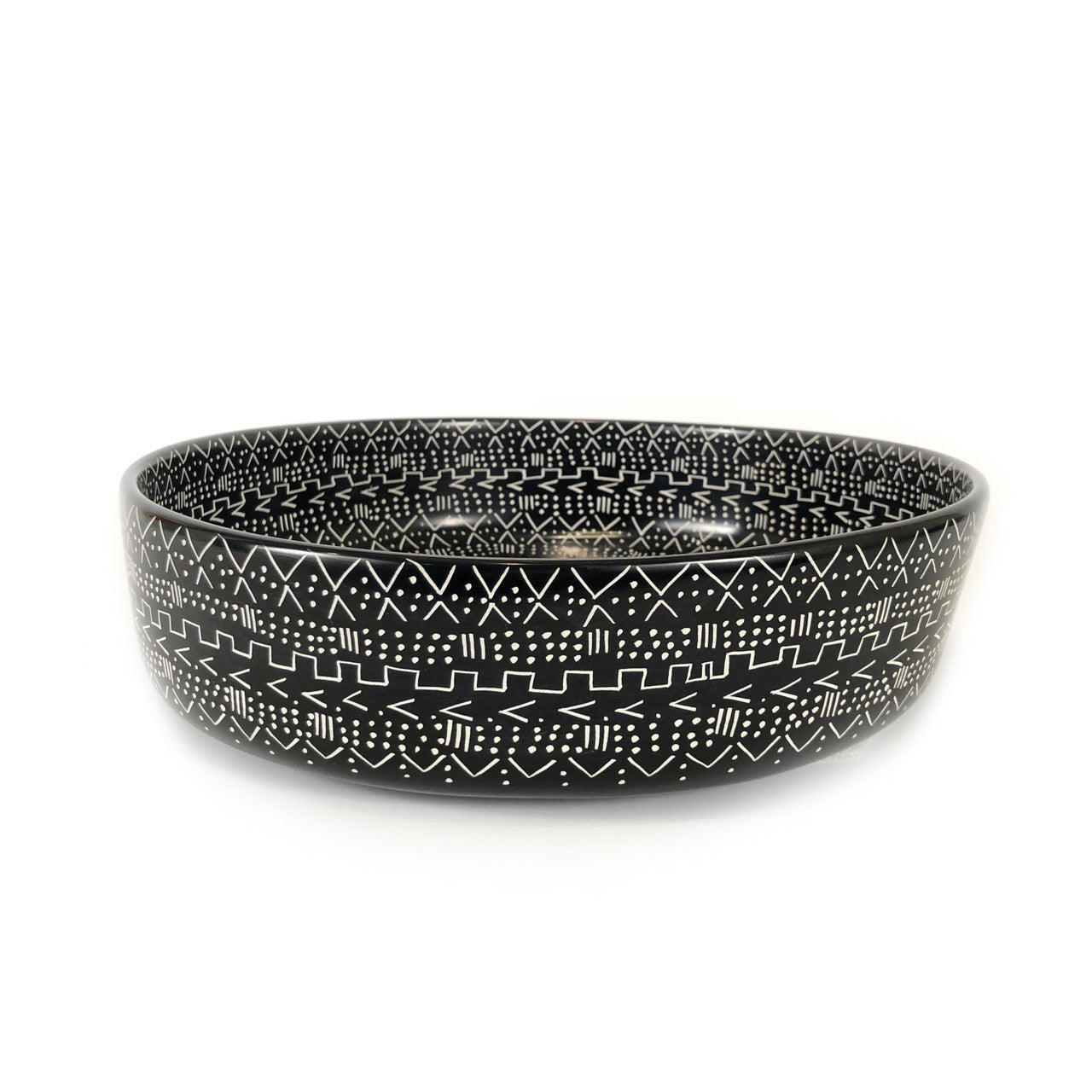 Mud Cloth Black Bowl - 12" by Mbare Ltd - product image 4 for Resin Society