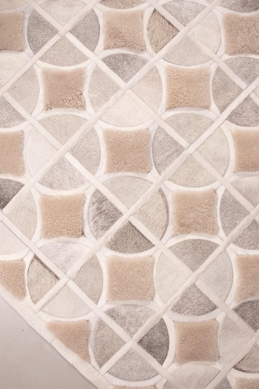 Alpha – Custom Cowhide & Shearling Rug by Homelosophy