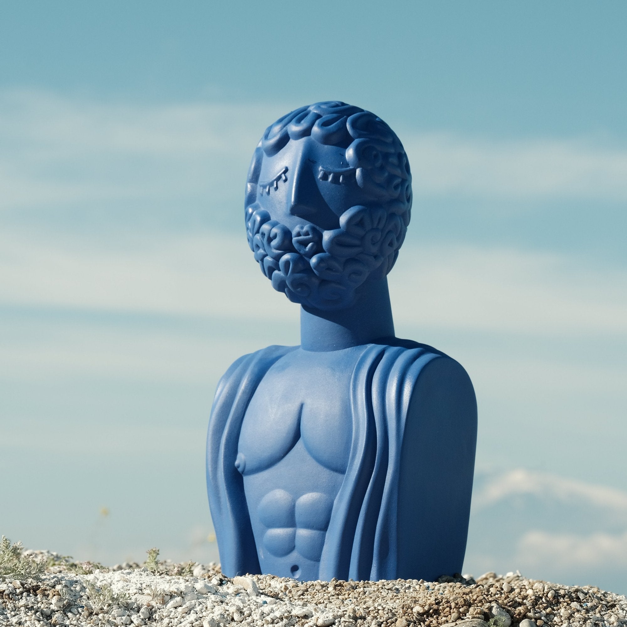 Terracotta Bust Man Blue by DEKOR - product image 4 for Resin Society