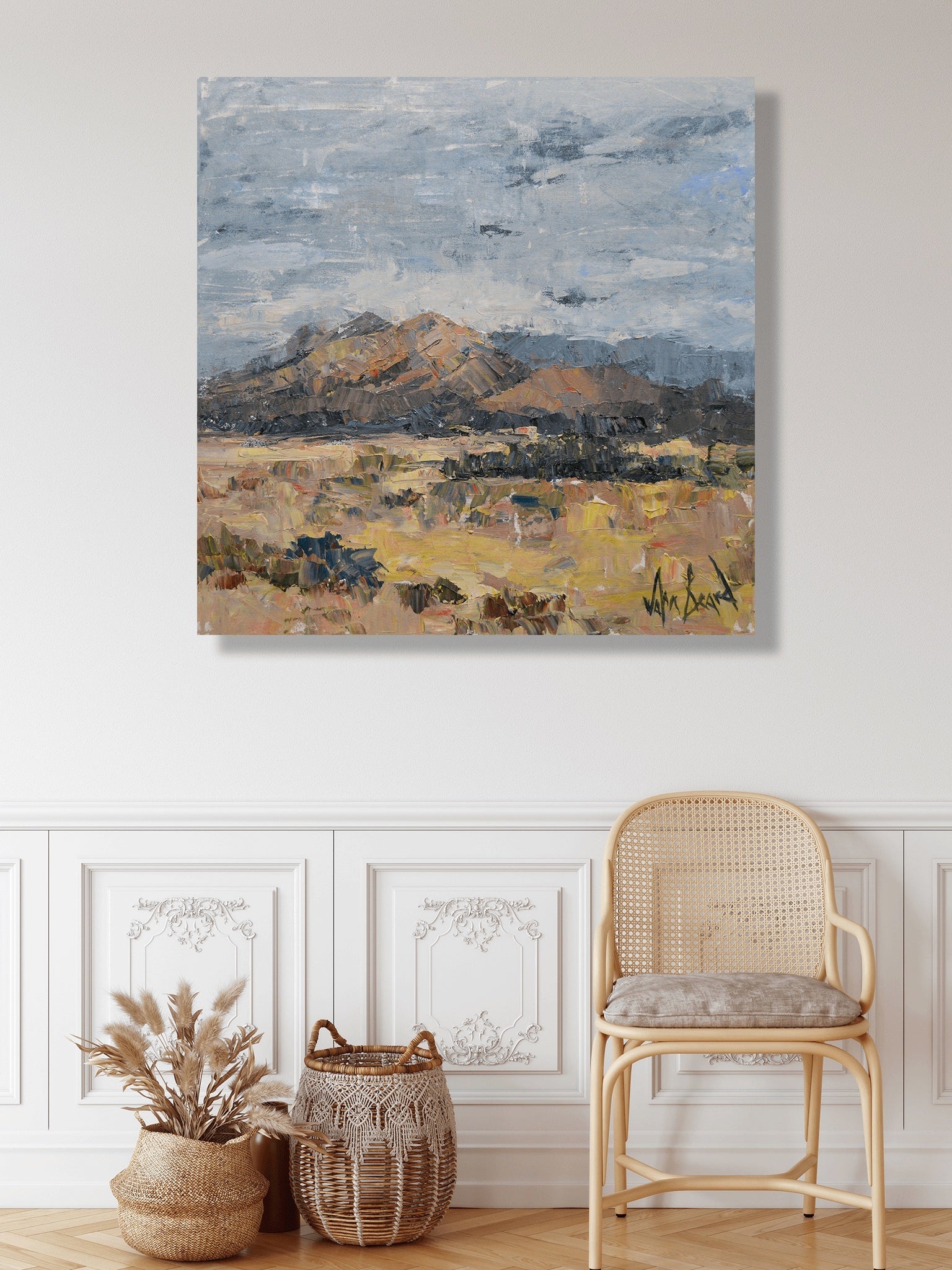 A New Day Has Dawned Artist Canvas Enhanced Print (30x30 Brown Frame) by John Beard Collection - product image 4 for Resin Society