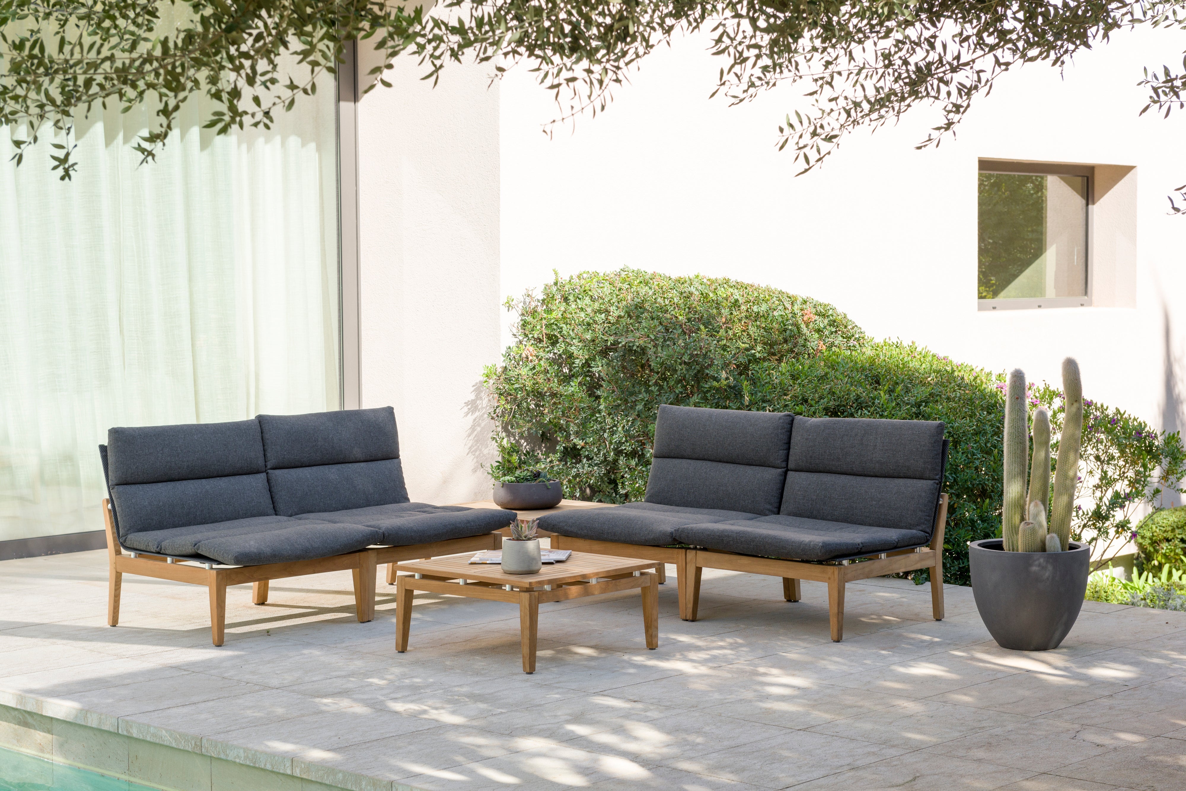 Arno Modular Side Chair Light or Dark - 2pc by LifestyleGarden US - product image 3 for Resin Society