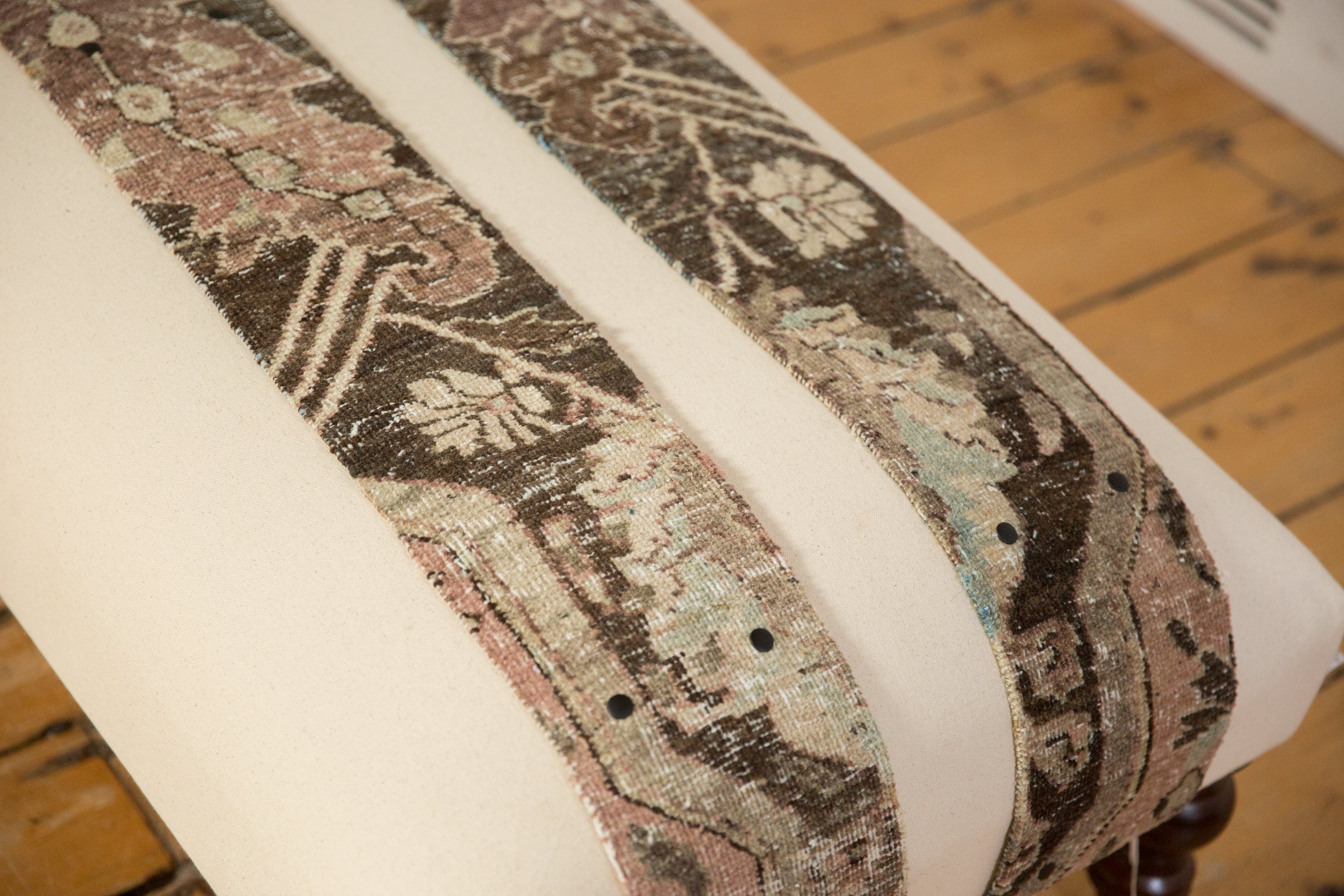 Handmade Canvas Changeable Rug Fragment Ottoman Coffee Table by Old New House® - product image 13 for Resin Society