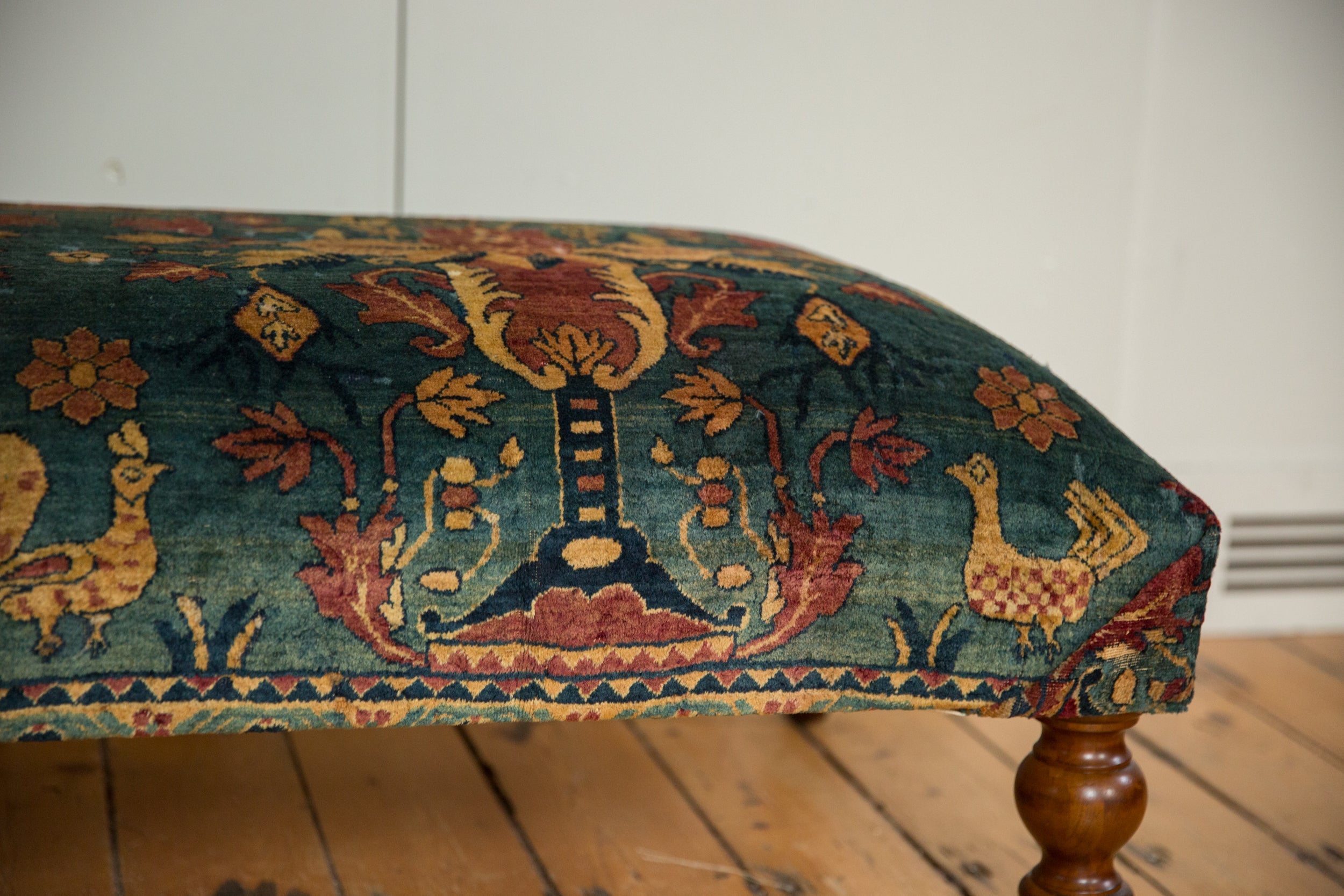 RESERVED Reclaimed Antique Persian Rug Ottoman Coffee Table