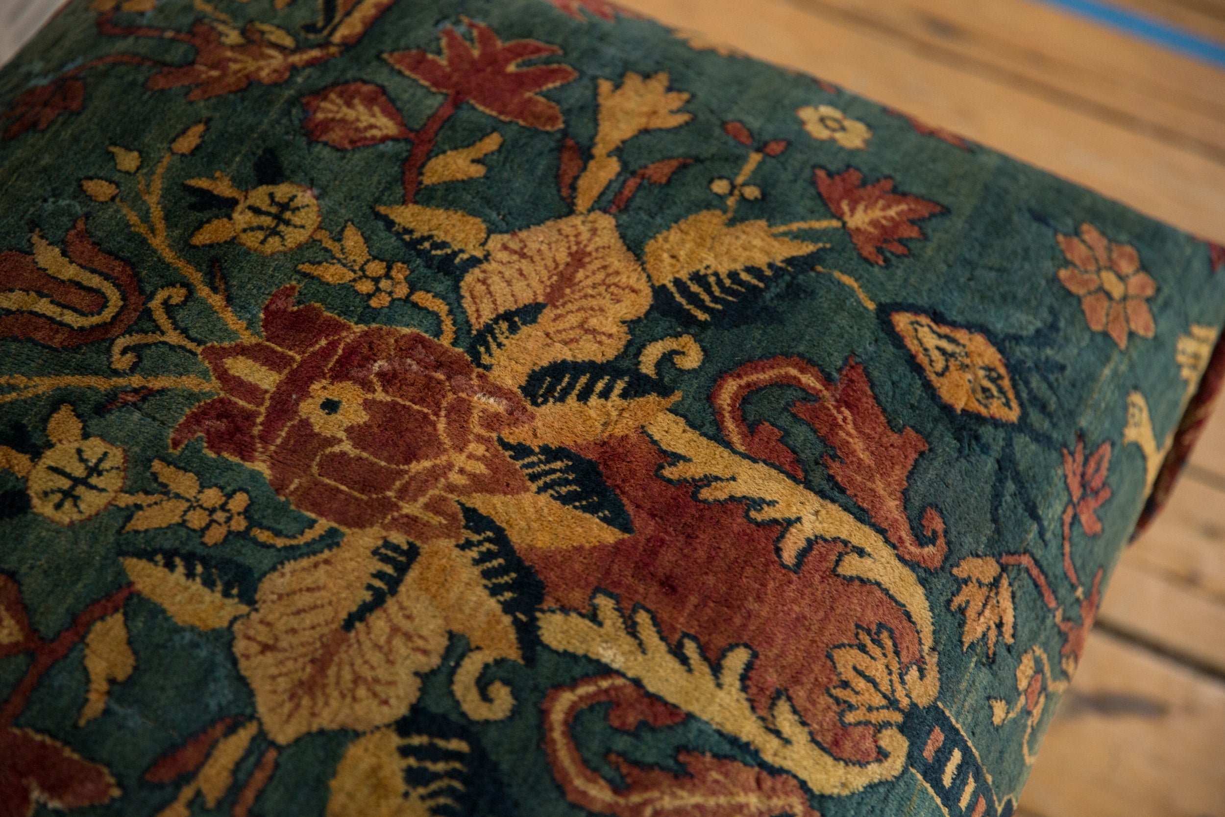 RESERVED Reclaimed Antique Persian Rug Ottoman Coffee Table