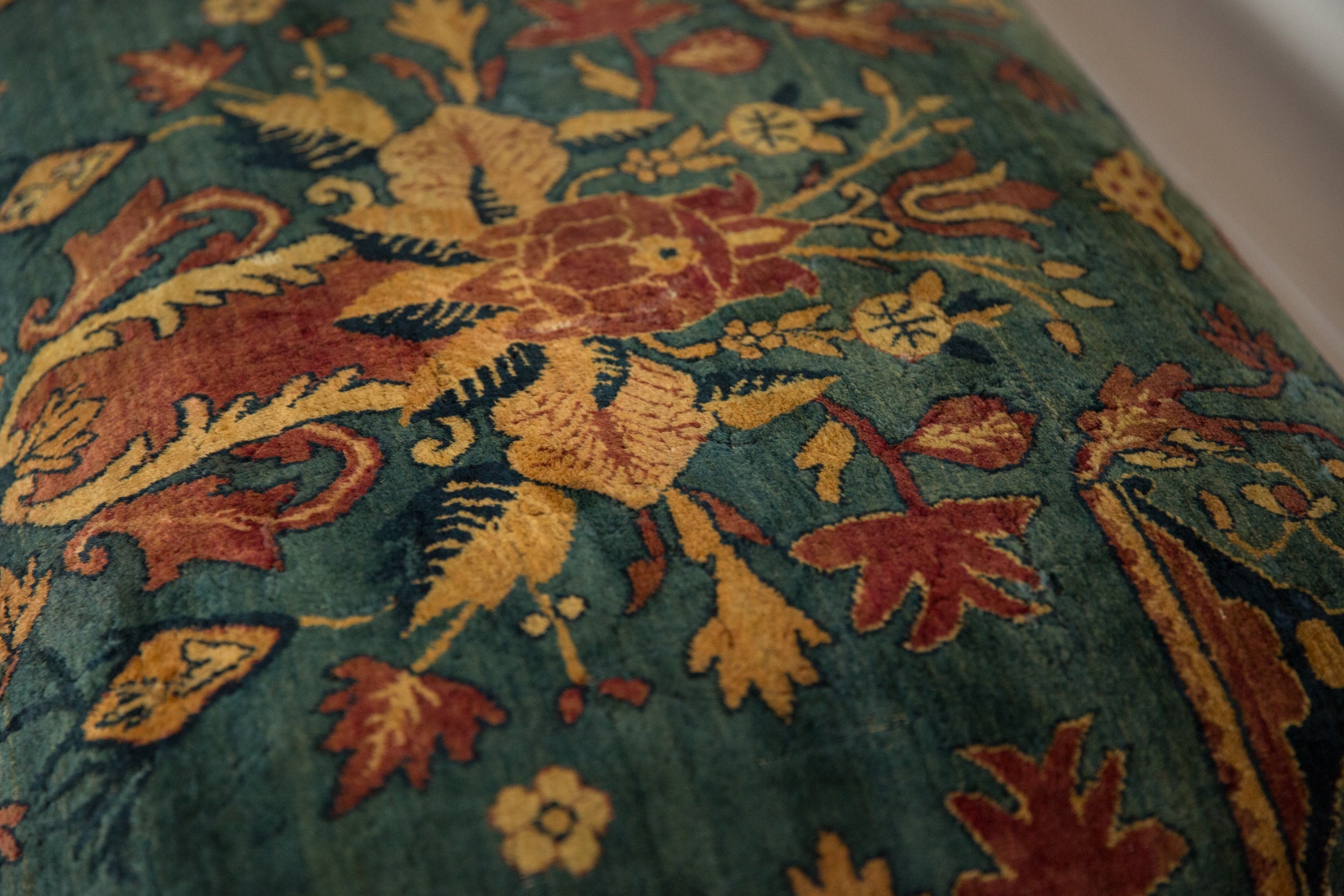 RESERVED Reclaimed Antique Persian Rug Ottoman Coffee Table
