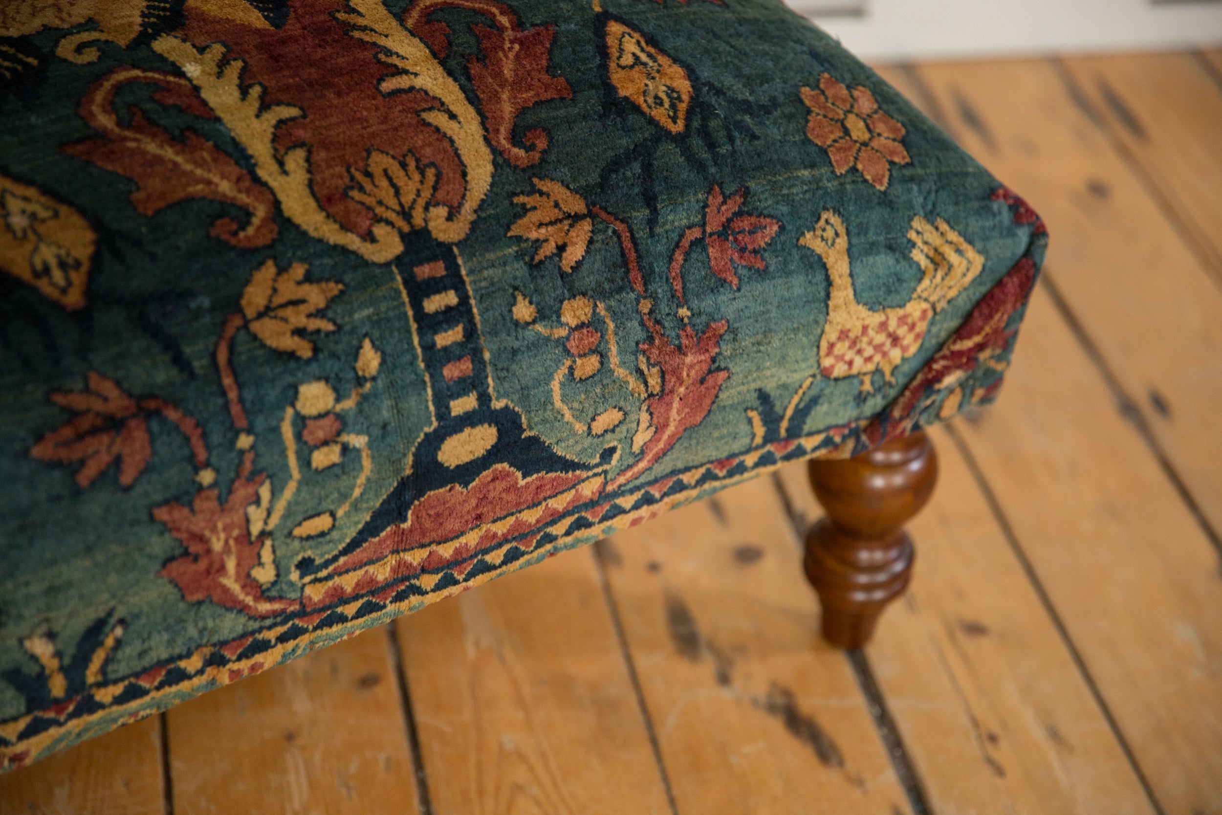 RESERVED Reclaimed Antique Persian Rug Ottoman Coffee Table