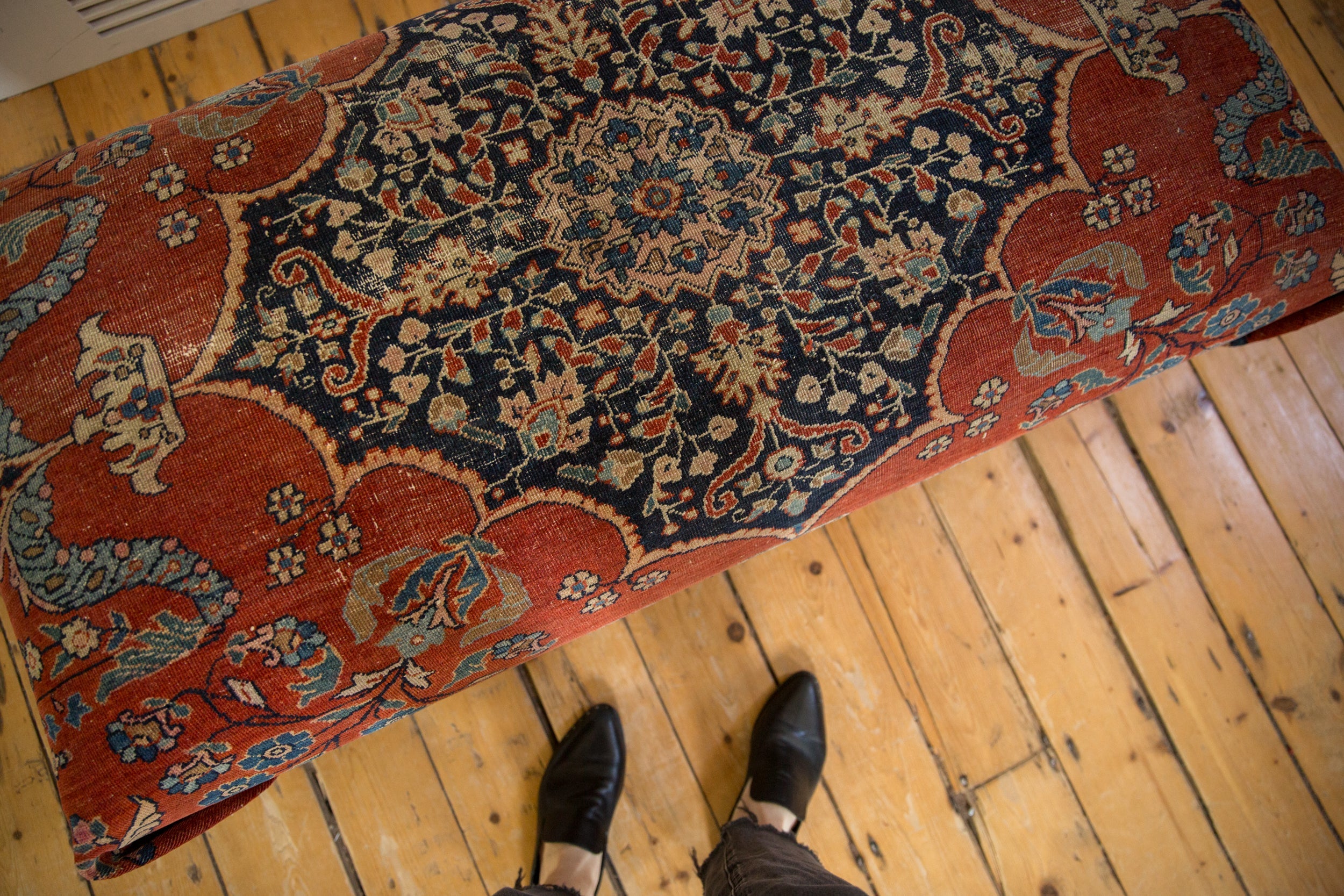 Reclaimed Antique Persian Rug Ottoman Coffee Table by Old New House® - product image 2 for Resin Society