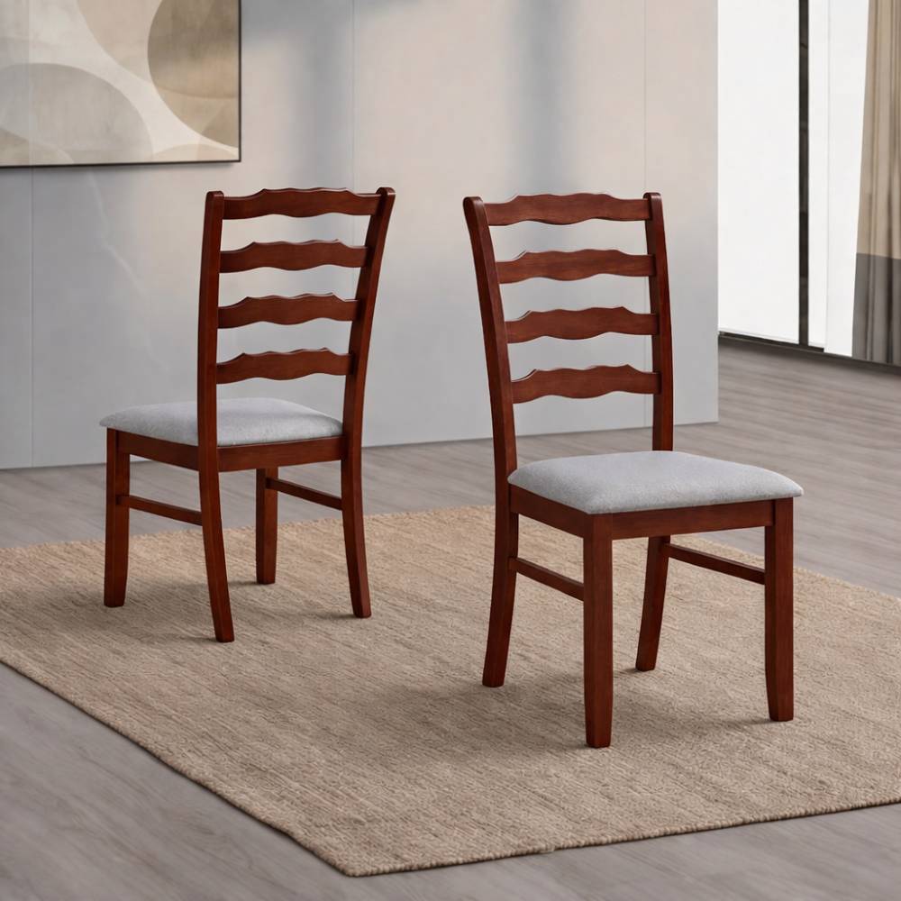 ACTU Farmhouse Dining Table Set with Upholstered Chairs for 4–6 by ACTU FURNITURE - product image 6 for Resin Society
