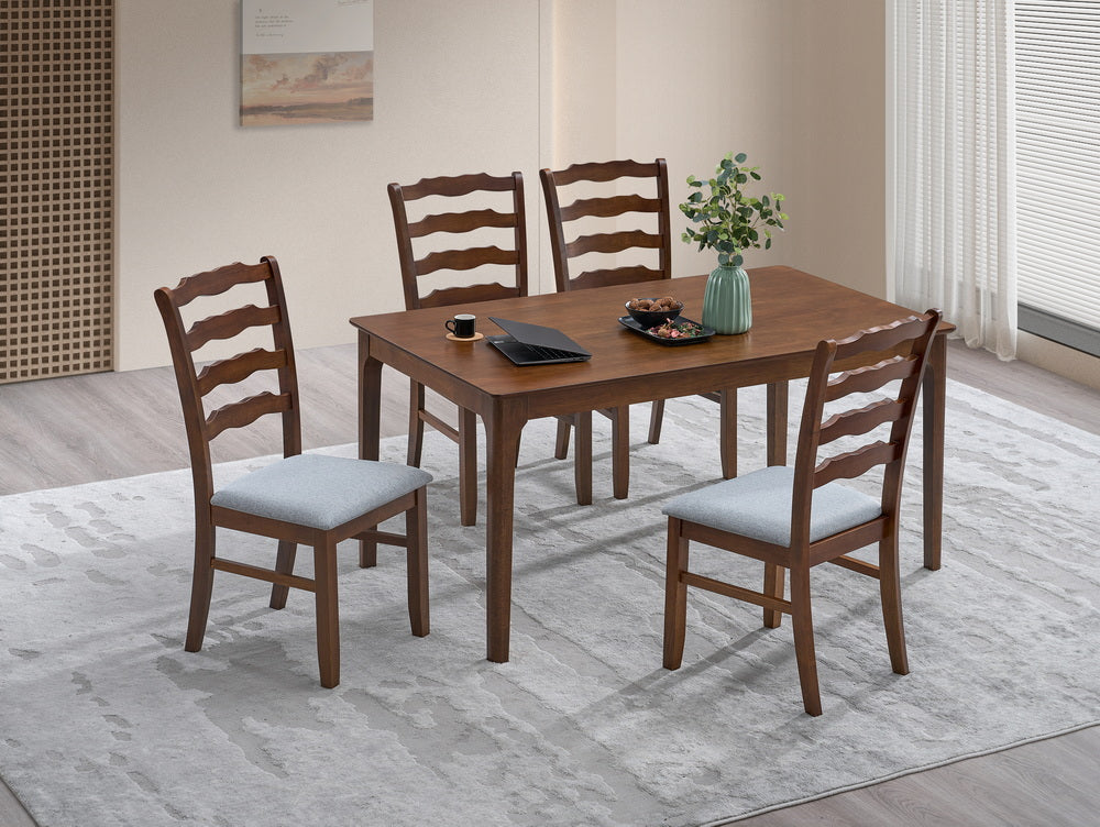 ACTU Farmhouse Dining Table Set with Upholstered Chairs for 4–6 by ACTU FURNITURE - product image 10 for Resin Society