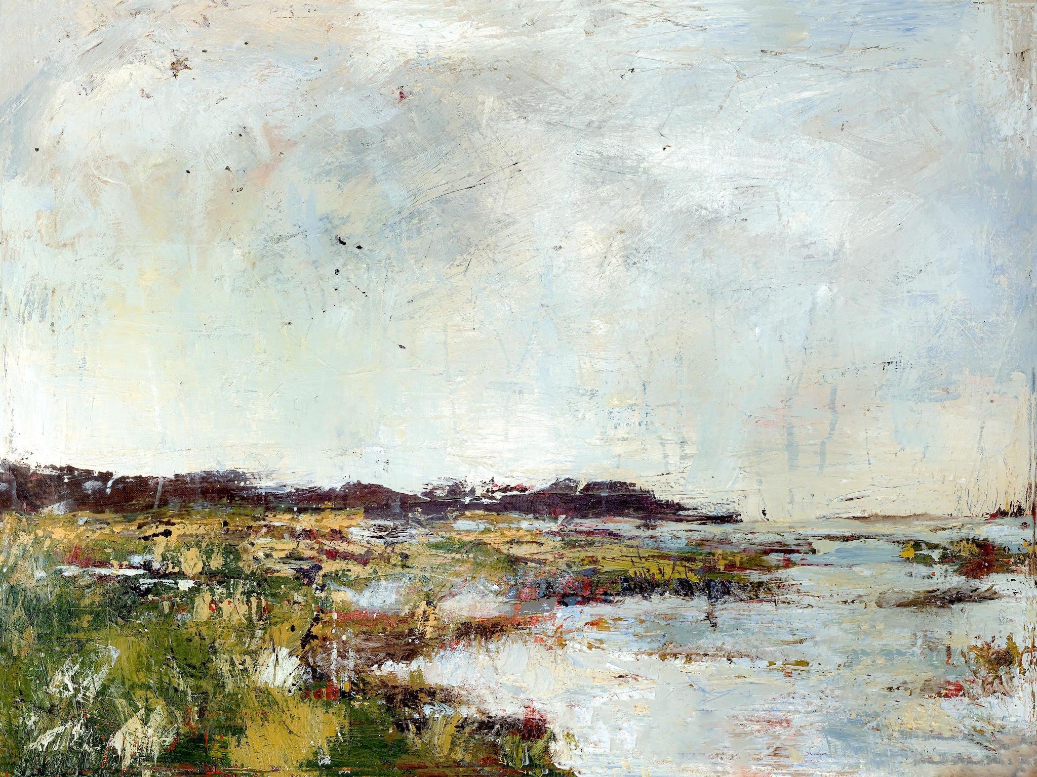 Abstract Marsh Artist Enhanced Canvas Print by John Beard Collection - main product image for Resin Society