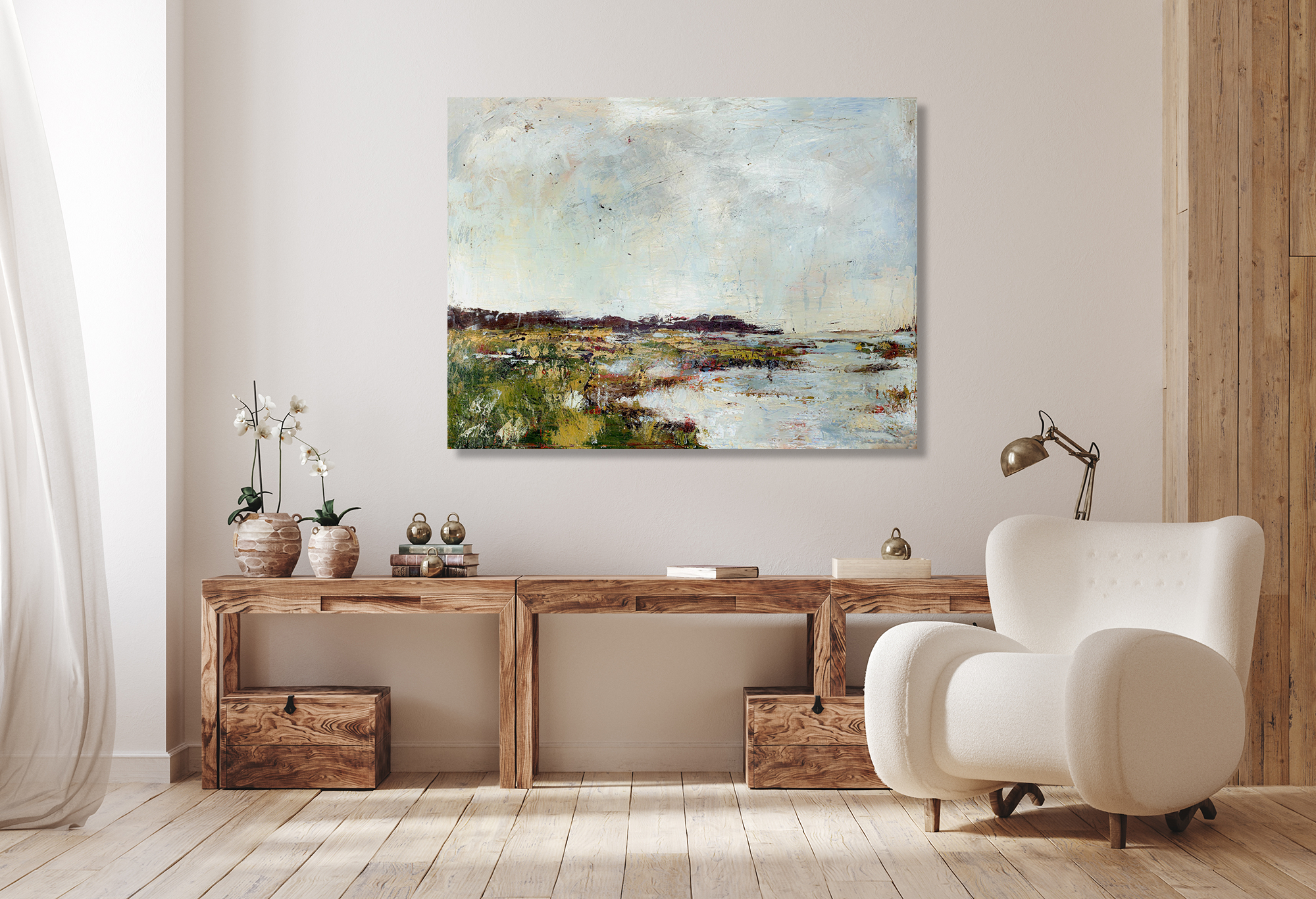 Abstract Marsh Artist Enhanced Canvas Print by John Beard Collection - product image 2 for Resin Society