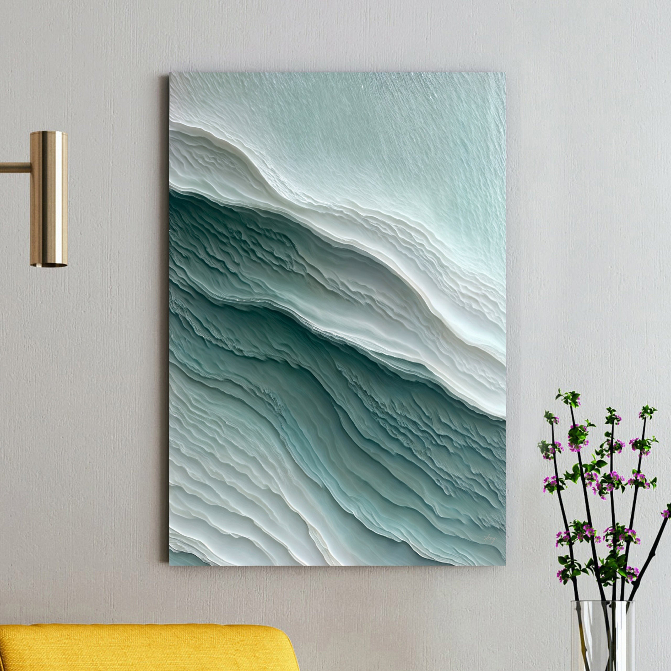 Canvas Print: "Aegean Layers" by Tailored Canvases - main product image for Resin Society
