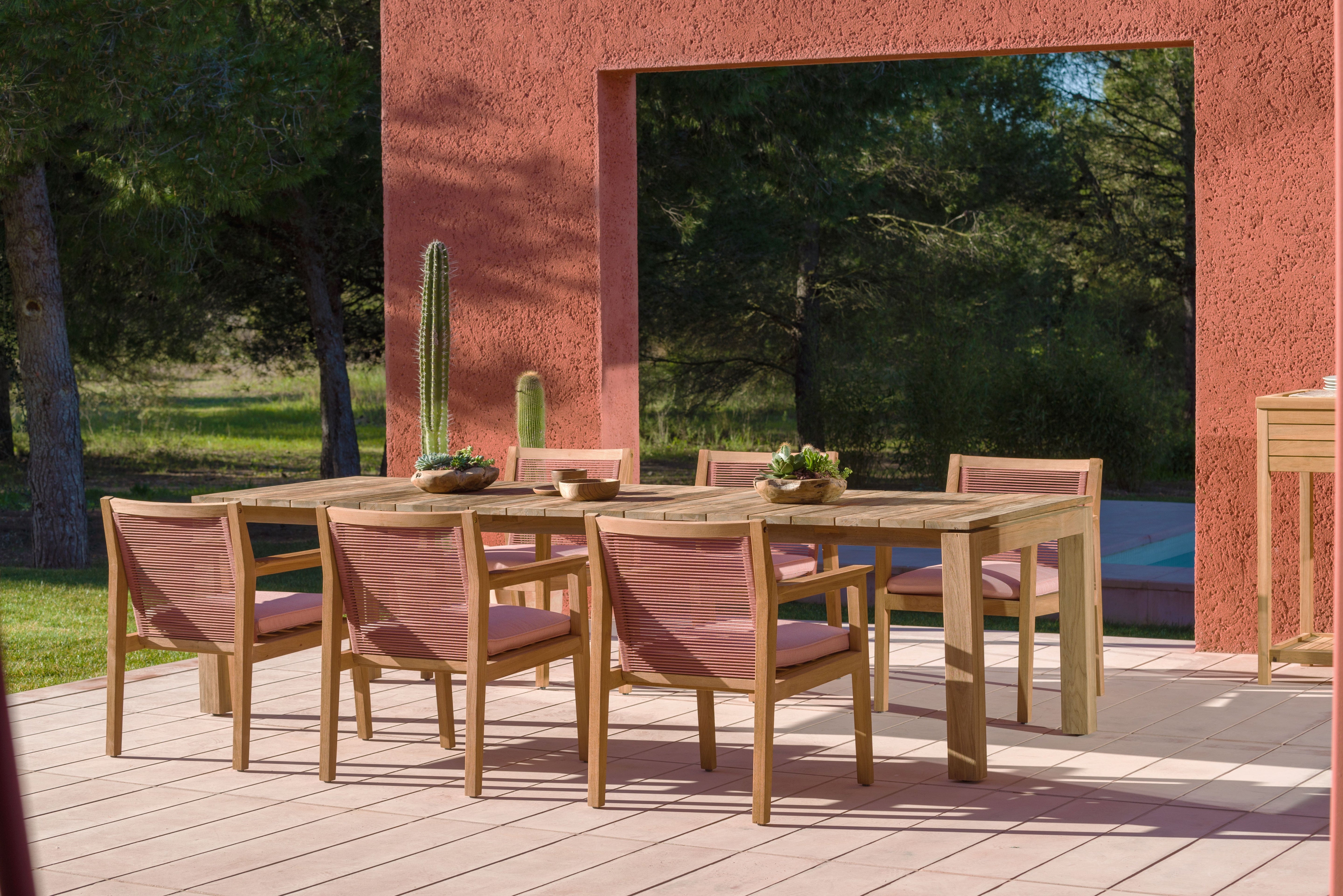 Agate Teak and Rope Armchair Terracotta by LifestyleGarden US - product image 2 for Resin Society