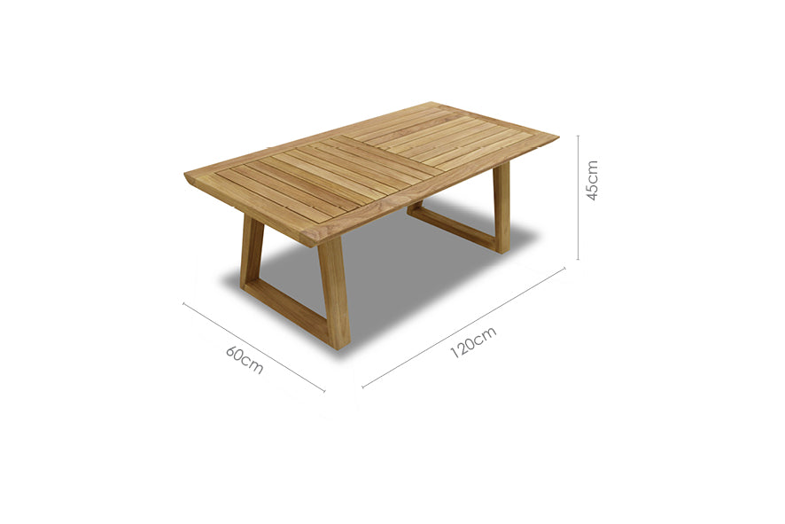 Agate Rectangular Teak Coffee Table by LifestyleGarden US - product image 2 for Resin Society