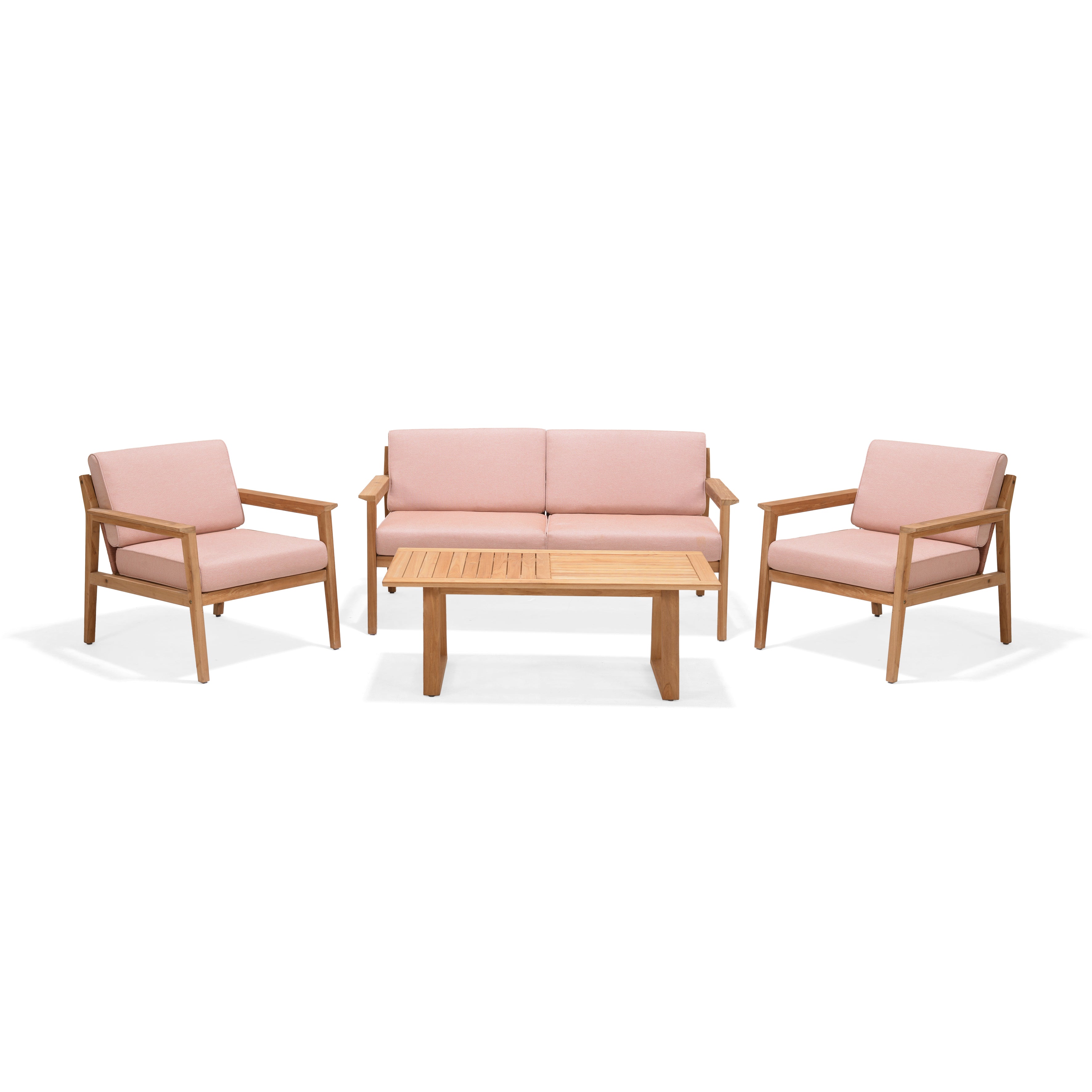 Agate Teak and Rope 4pc Seating Set by LifestyleGarden US - product image 4 for Resin Society