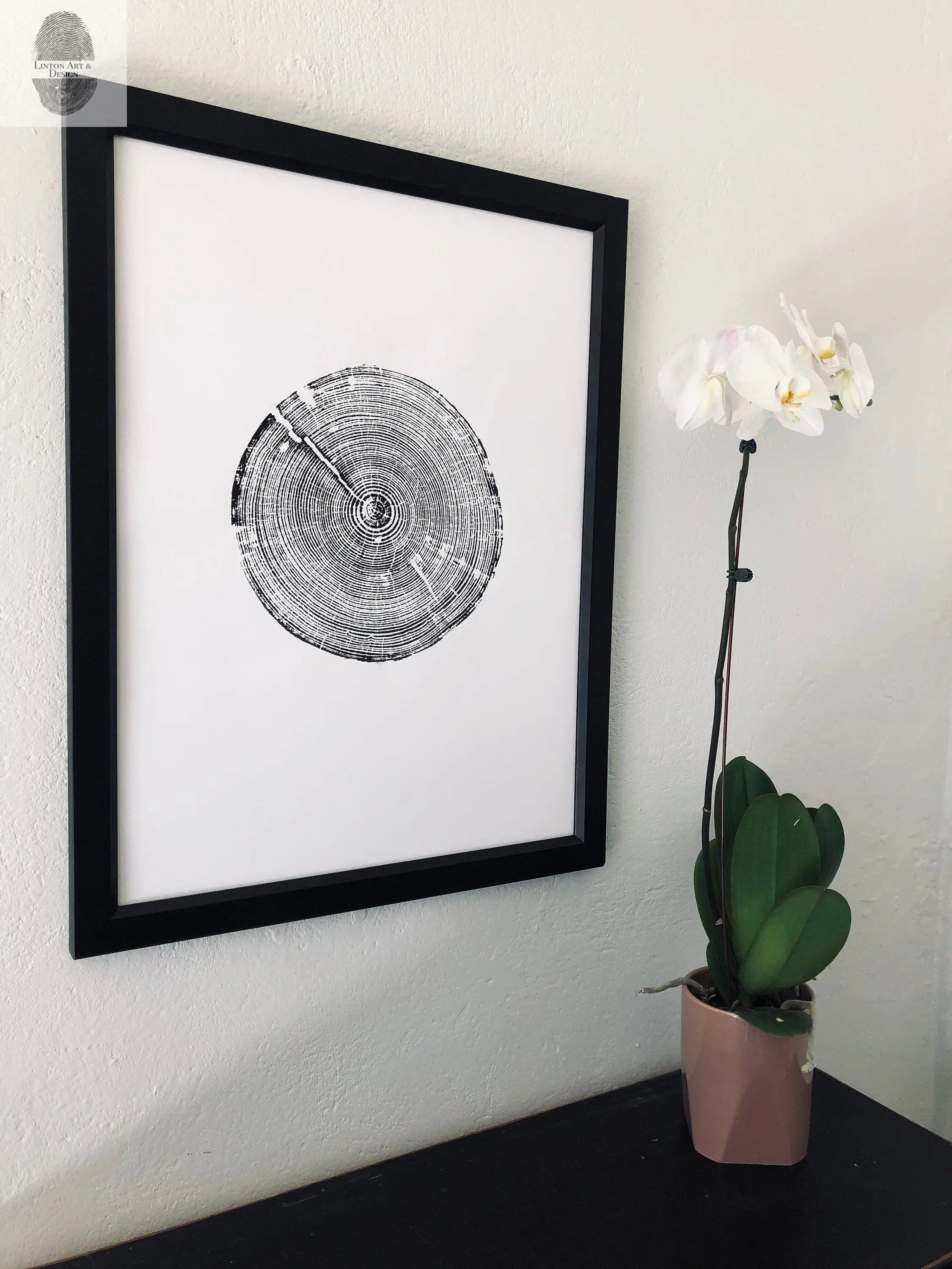 Alabama Tree Ring Print, Alabama Art Print
