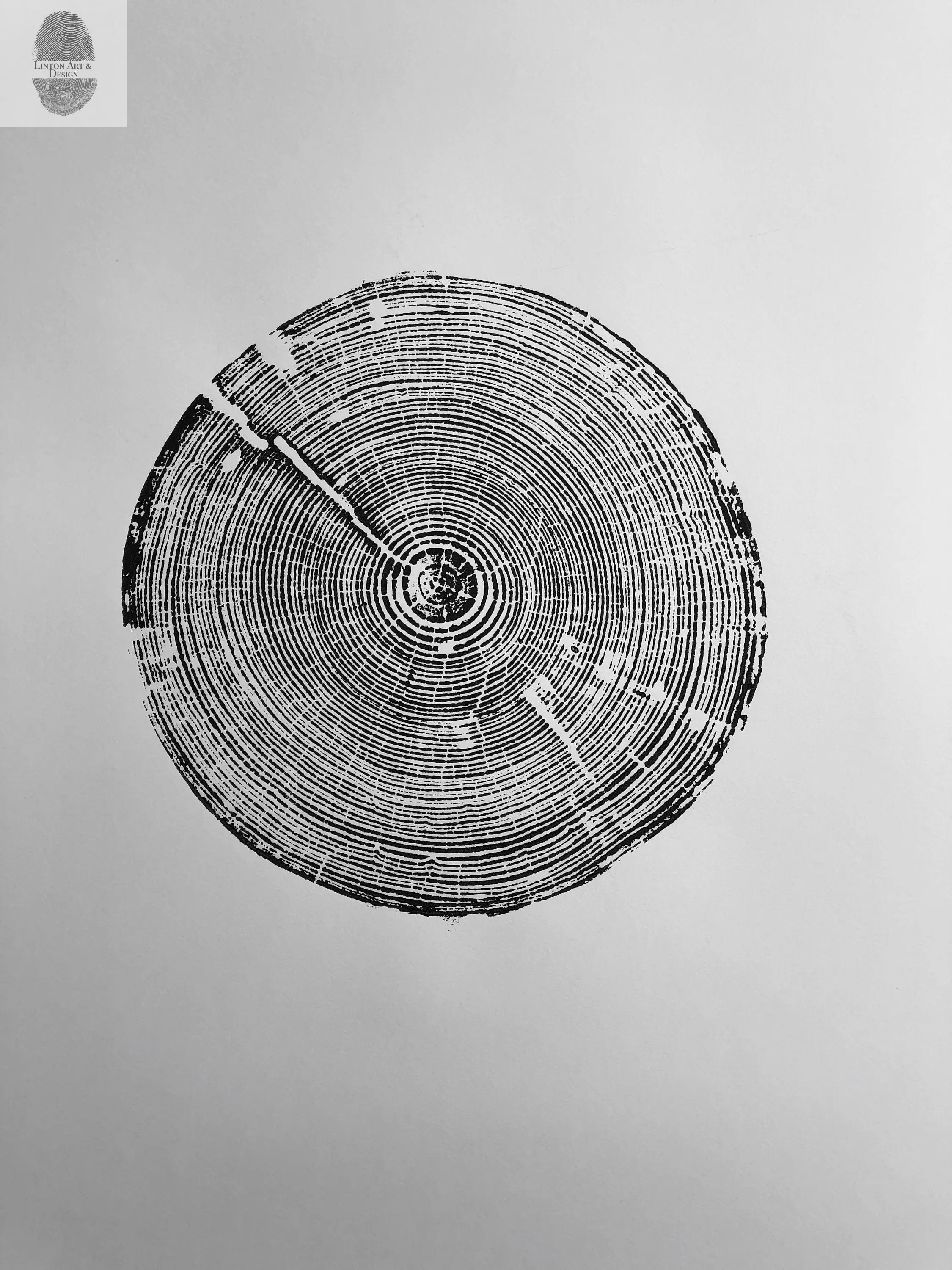 Alabama Tree Ring Print, Alabama Art Print