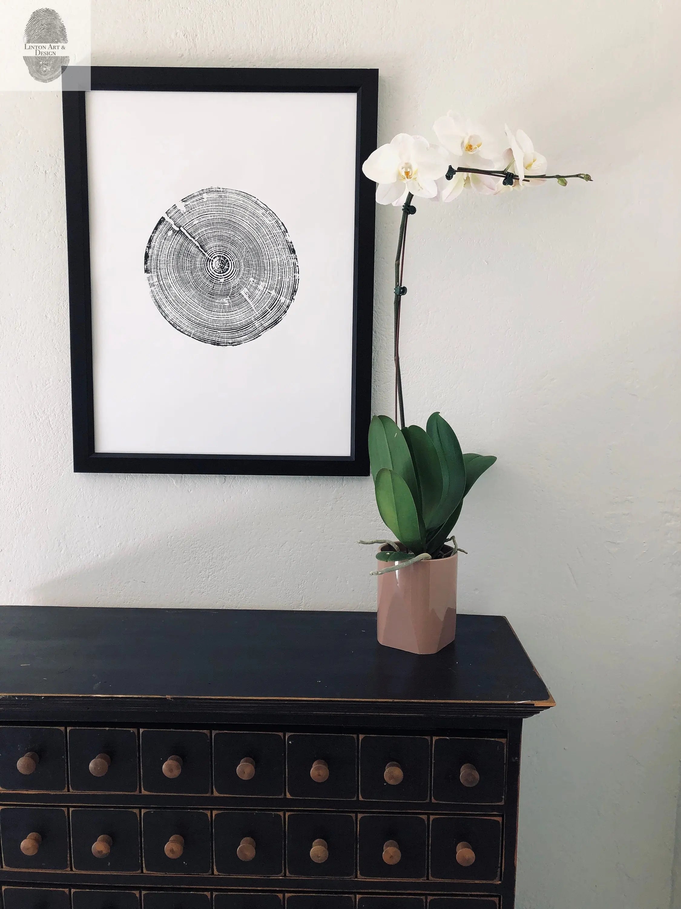 Alabama Tree Ring Print, Alabama Art Print