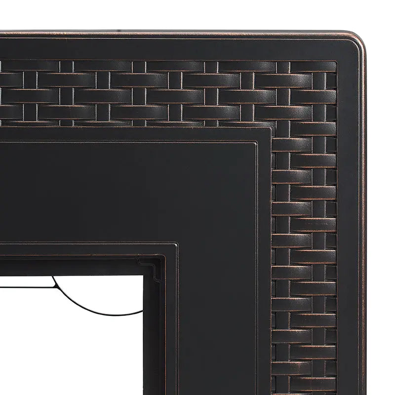 Albany 44" Rectangular Woven Aluminum Convertible Gas Fire Pit Table by Fire Sense/Balkene Home - product image 8 for Resin Society