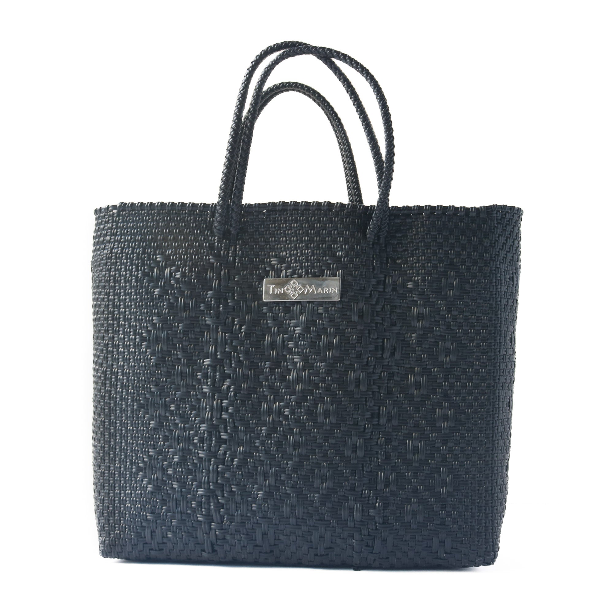 All Black Large Woven Crossbody Bag by Tin Marin Brand - product image 2 for Resin Society