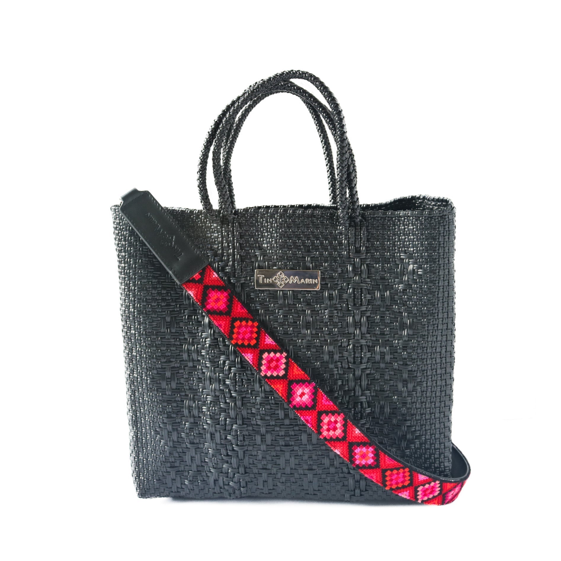 All Black Large Woven Crossbody Bag by Tin Marin Brand - product image 5 for Resin Society
