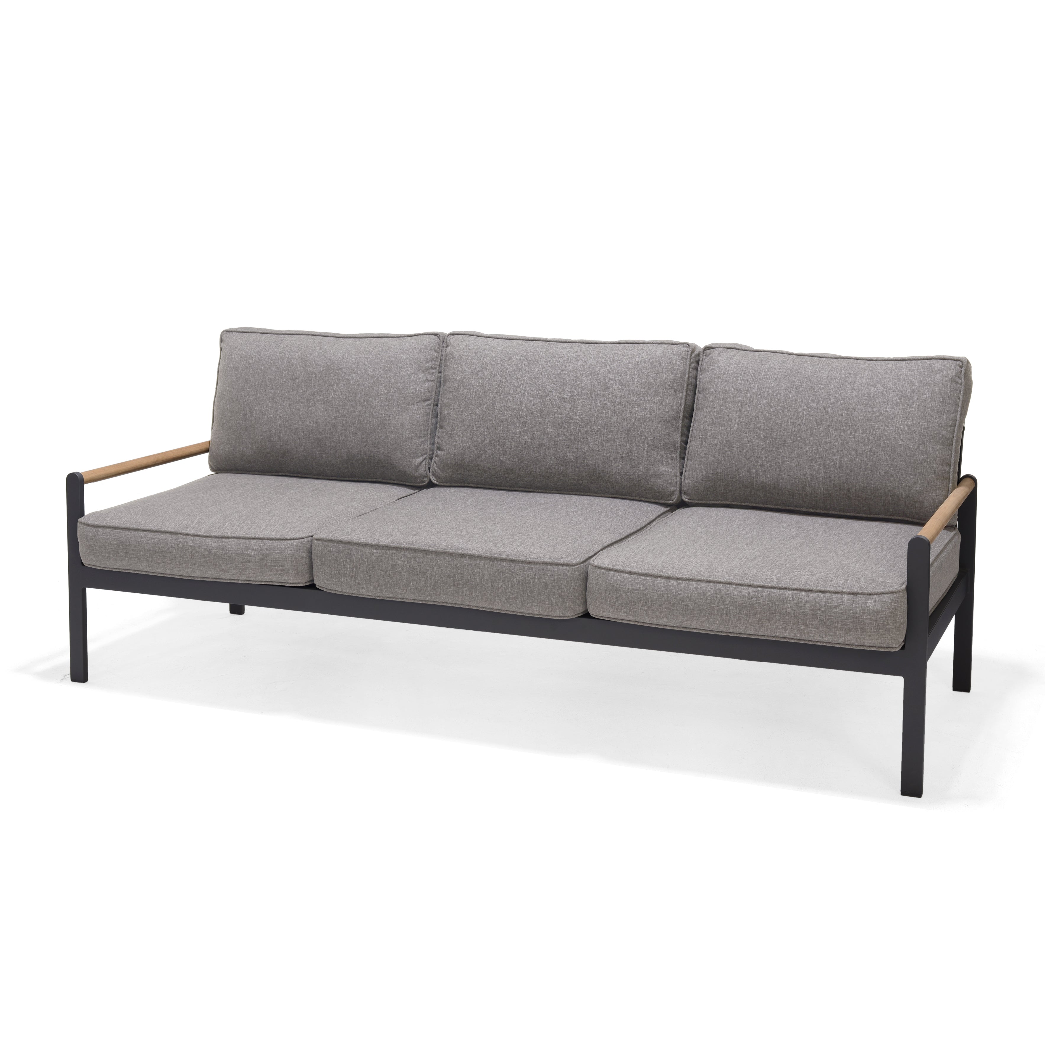 Amber Teak and Aluminum 3-Seater Sofa by LifestyleGarden US - product image 4 for Resin Society