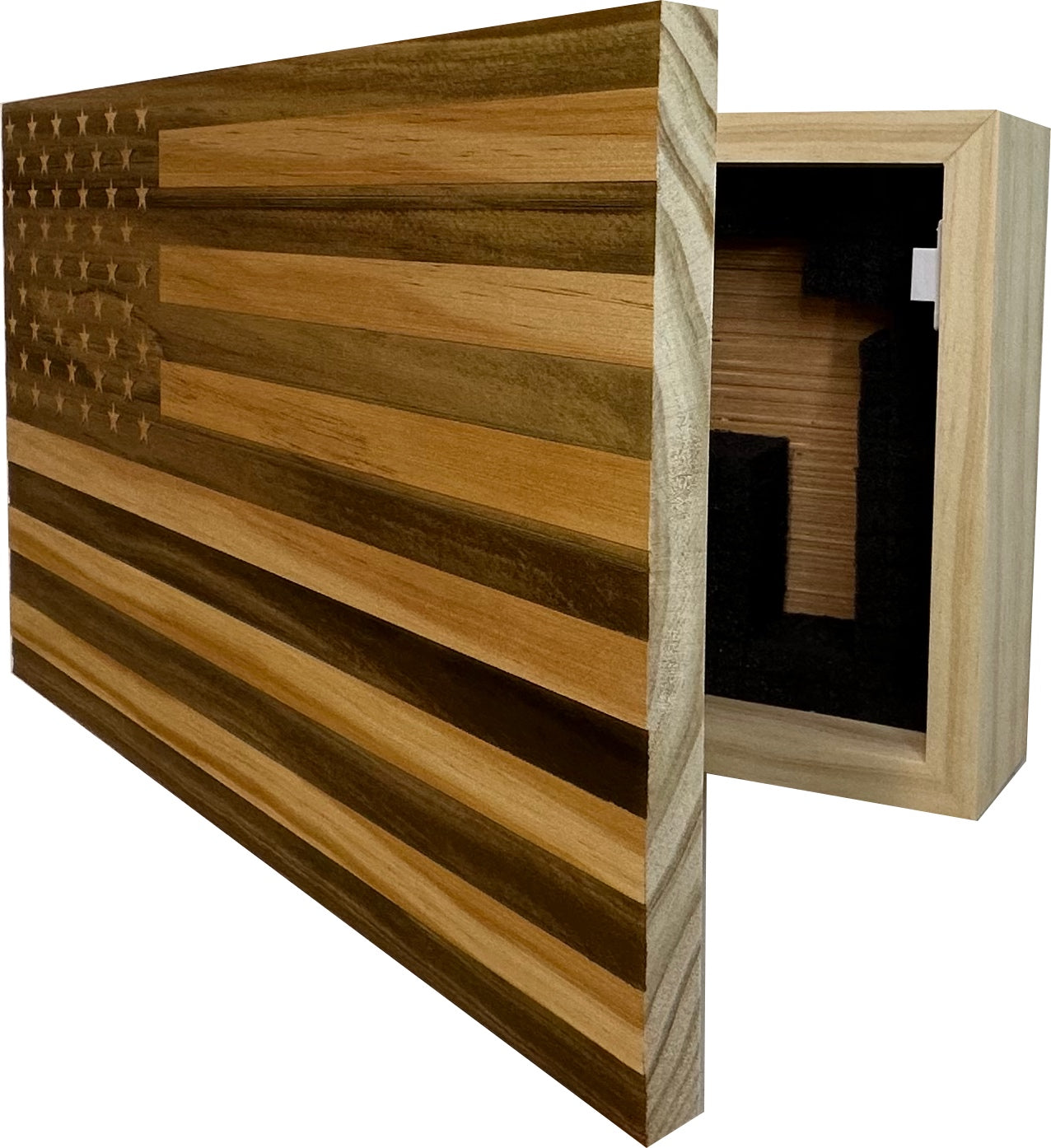 American Flag Hidden Gun Storage Decorative & Secure Wall-Mounted by Bellewood Designs - product image 5 for Resin Society