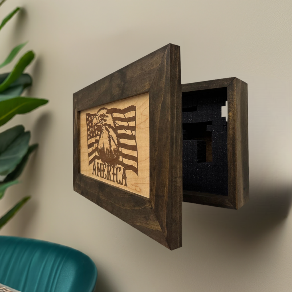 American Flag with Bald Eagle Patriotic Decorative Wall-Mounted Secure by Bellewood Designs - product image 2 for Resin Society