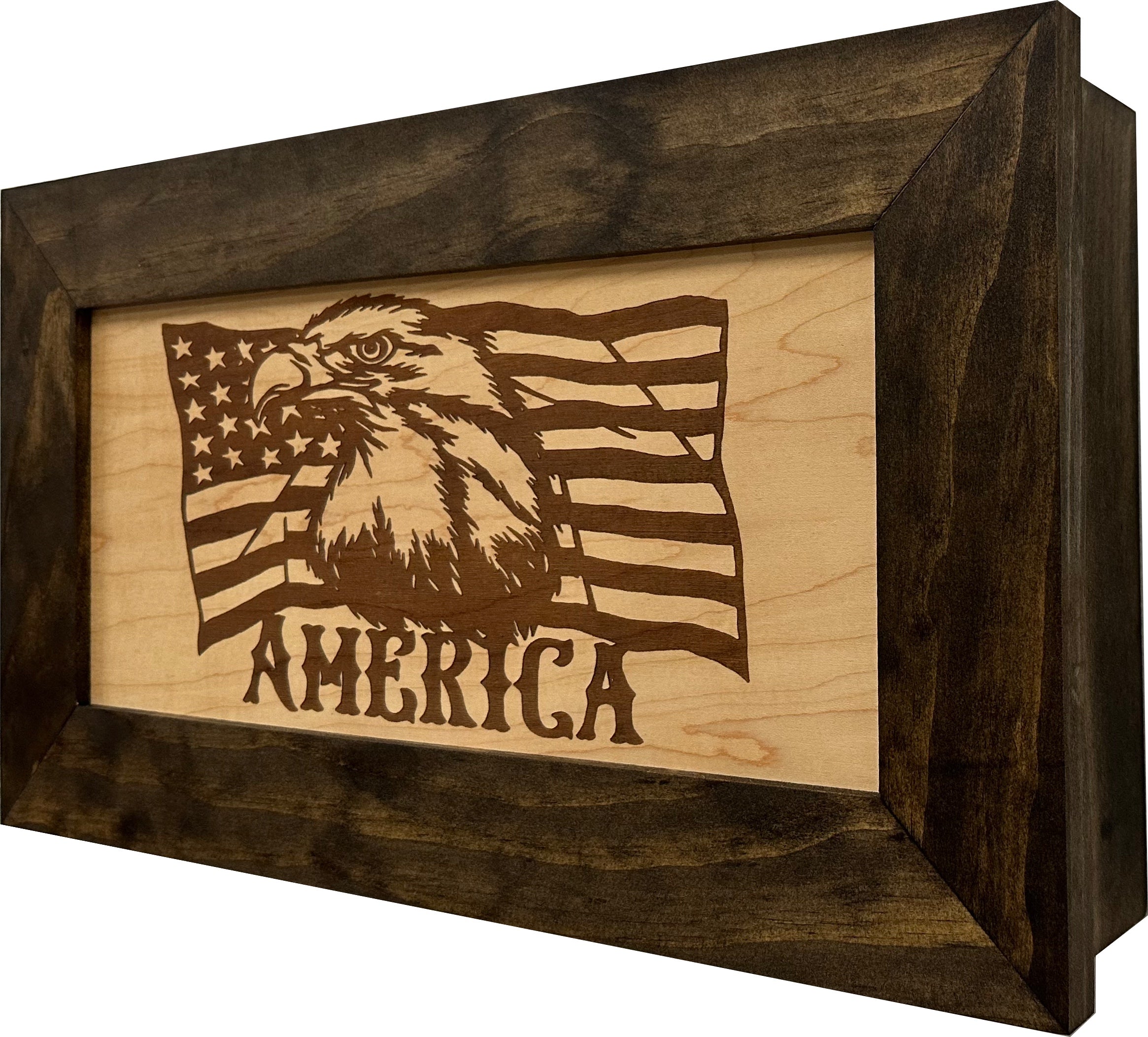 American Flag with Bald Eagle Patriotic Decorative Wall-Mounted Secure by Bellewood Designs - product image 9 for Resin Society