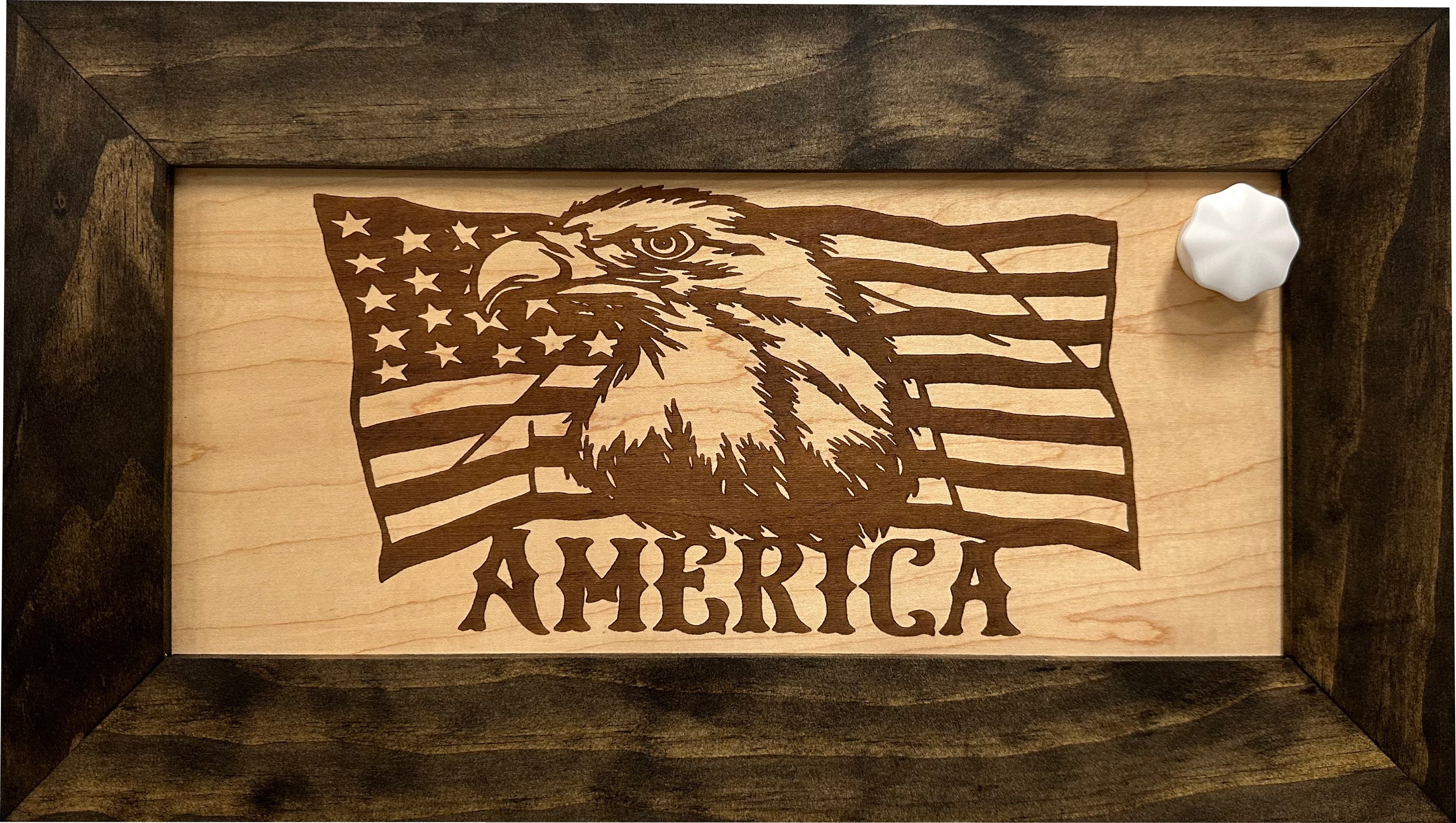 American Flag with Bald Eagle Patriotic Decorative Wall-Mounted Secure by Bellewood Designs - product image 4 for Resin Society