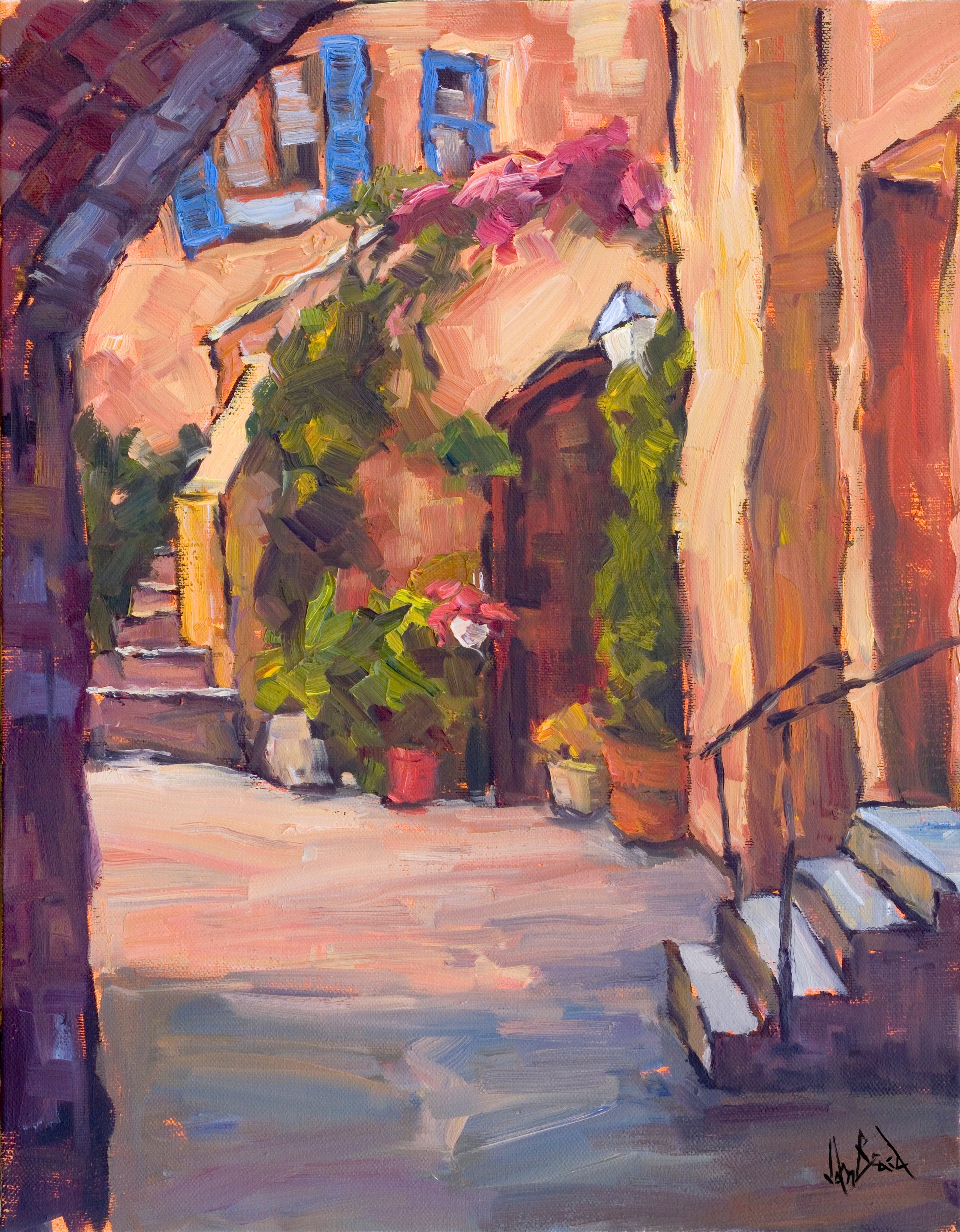 Archway Artist Enhanced Canvas Print displayed in a clean, modern room setting