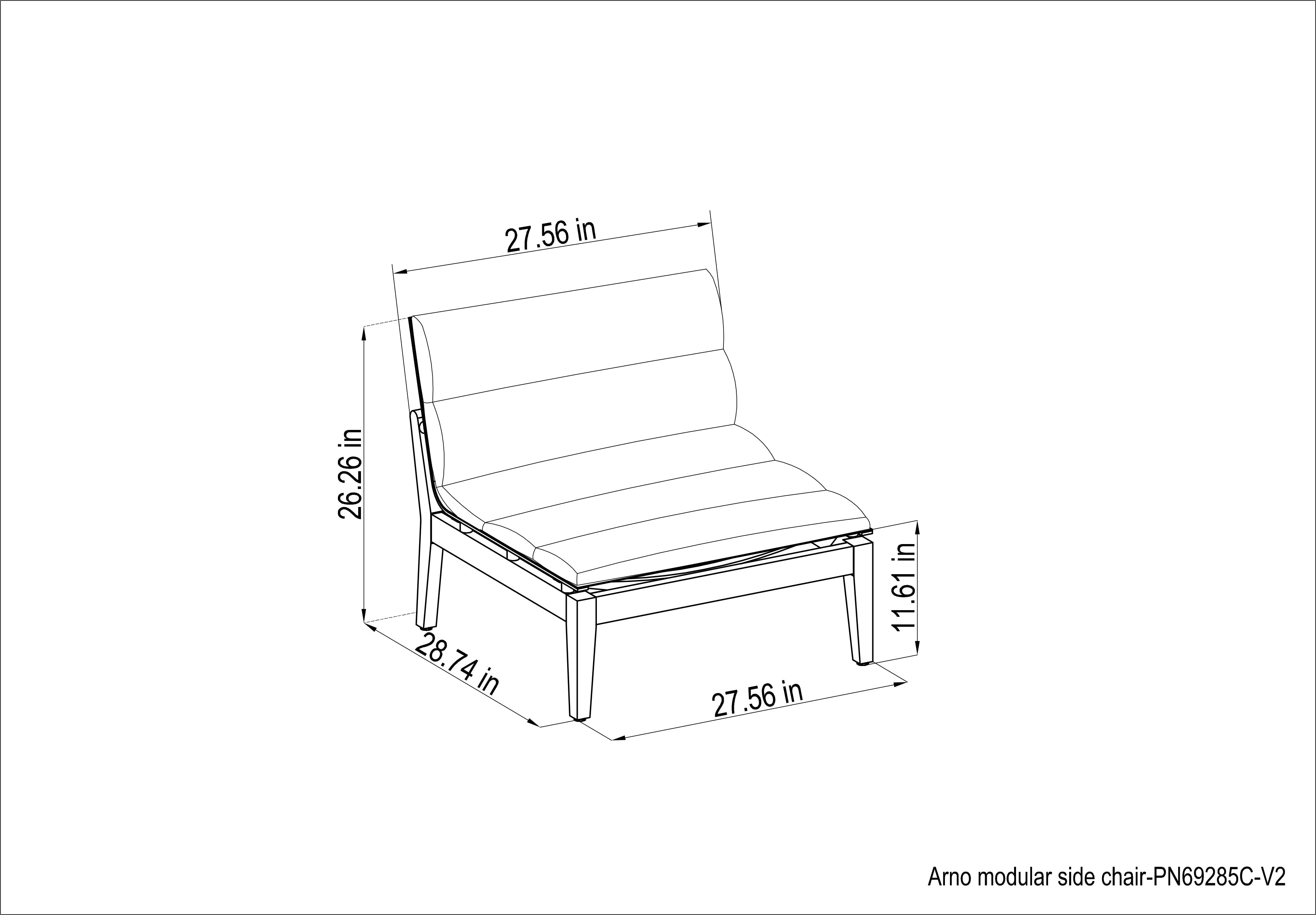 Arno Modular Side Chair Light or Dark - 2pc by LifestyleGarden US - product image 9 for Resin Society