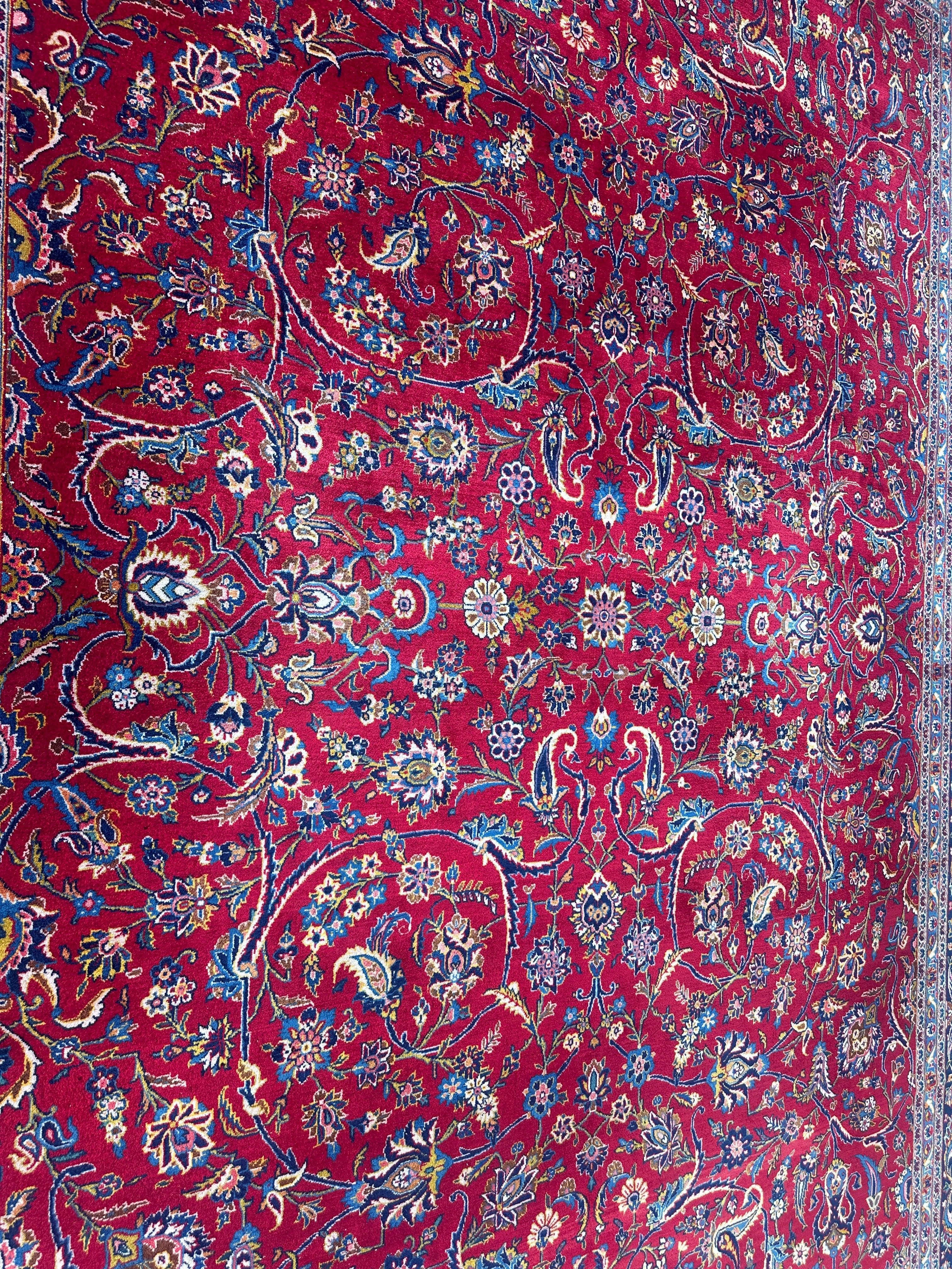 Incredible Persian Kashan All Over Wool Rug 10’2” x 14’ by Rugistan - product image 5 for Resin Society