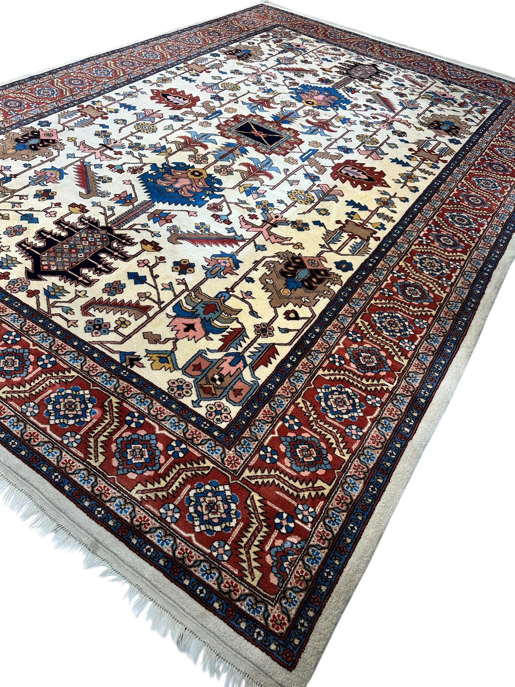 Hand-Knotted Vintage Afghani Serapi Wool Rug – 10'10" x 15'10" – by Rugistan - product image 8 for Resin Society
