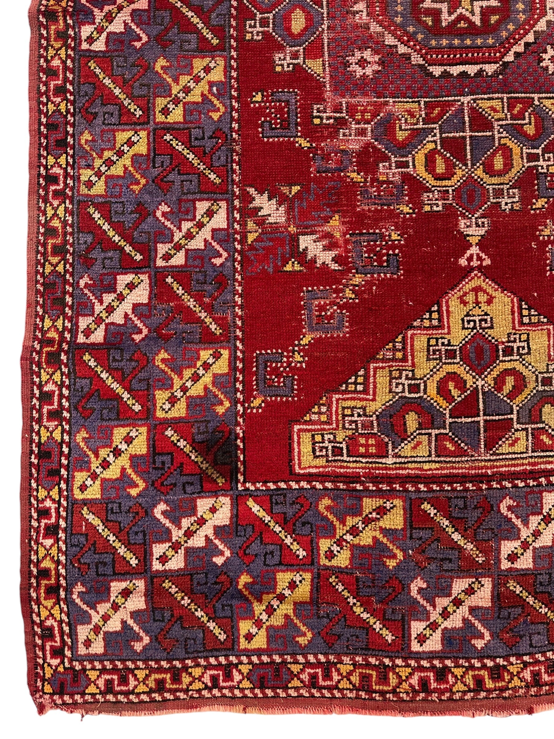 Dezgiri Anatolian Tribal Wool Rug – 5’x8’– Hand-Knotted Red Medallion by Rugistan - product image 3 for Resin Society