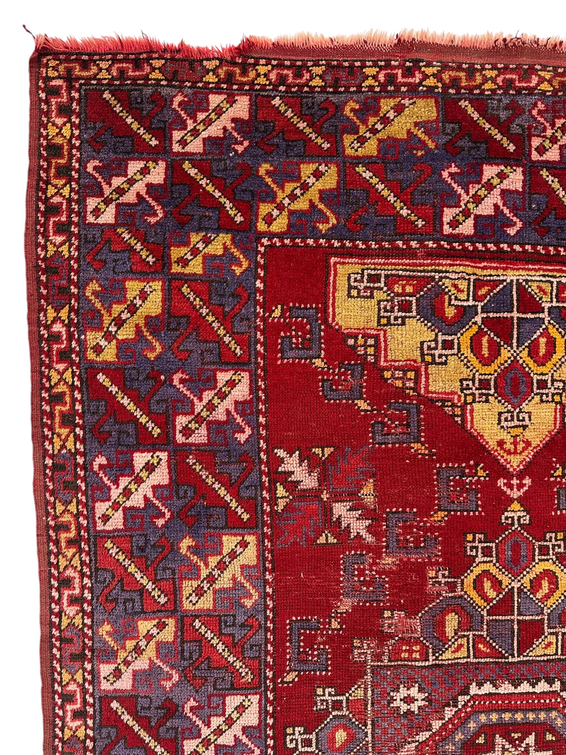 Dezgiri Anatolian Tribal Wool Rug – 5’x8’– Hand-Knotted Red Medallion by Rugistan - product image 5 for Resin Society