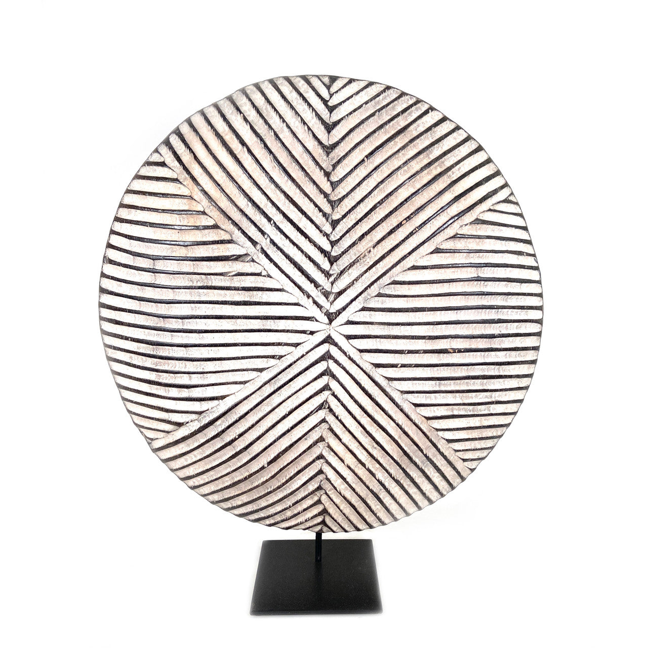 Round Bamileke Shield 22" Geometric Pattern by Mbare Ltd - product image 3 for Resin Society