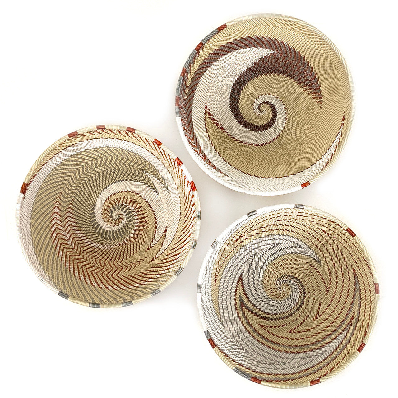 Zulu Wire Basket Bowl - Copper + Sand, Medium by Mbare Ltd - product image 2 for Resin Society