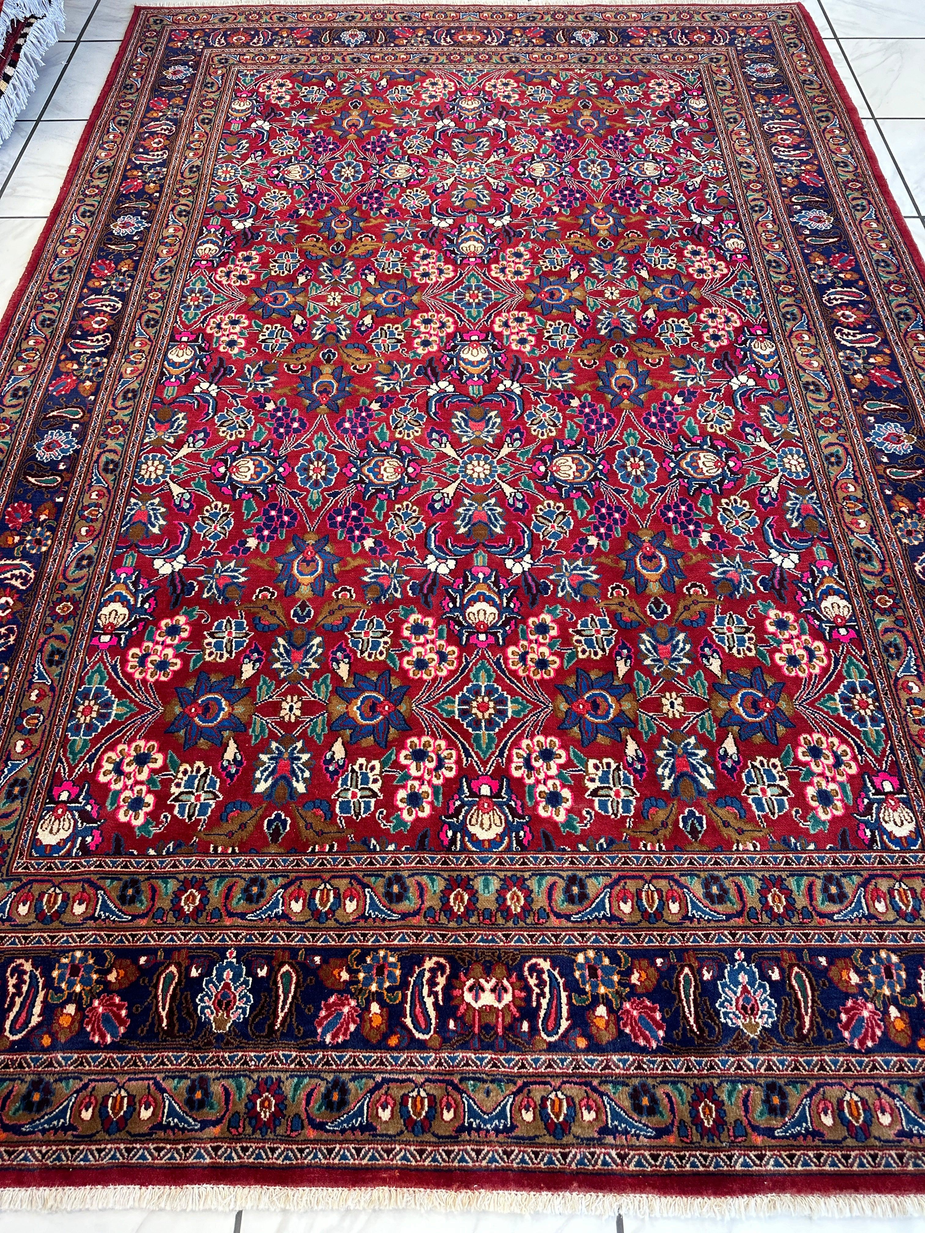 Persian Mashhad I Fine Allover Rug Wool 7 x 10 by Rugistan - product image 2 for Resin Society