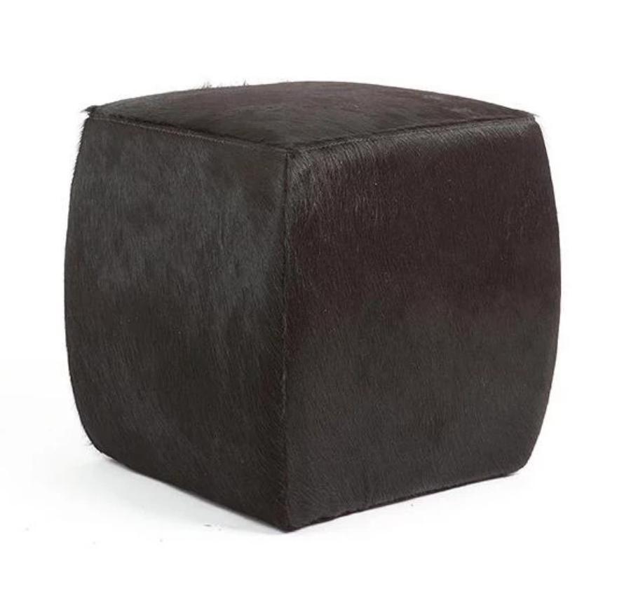 Modern Hide Square Pouf by Homelosophy