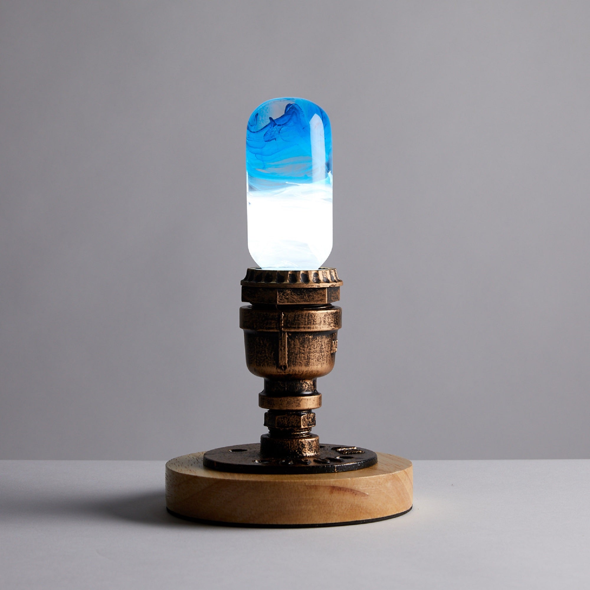 EP Light – Blue Decorative Resin LED Lamp