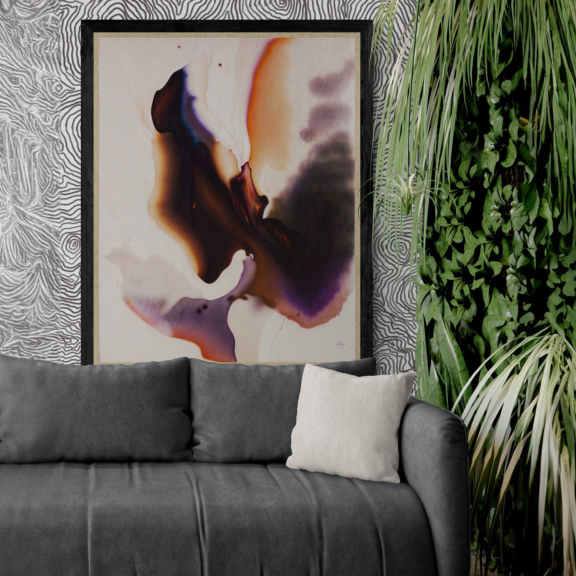 Canvas Print: "Velvet Bloom III" by Tailored Canvases - product image 3 for Resin Society