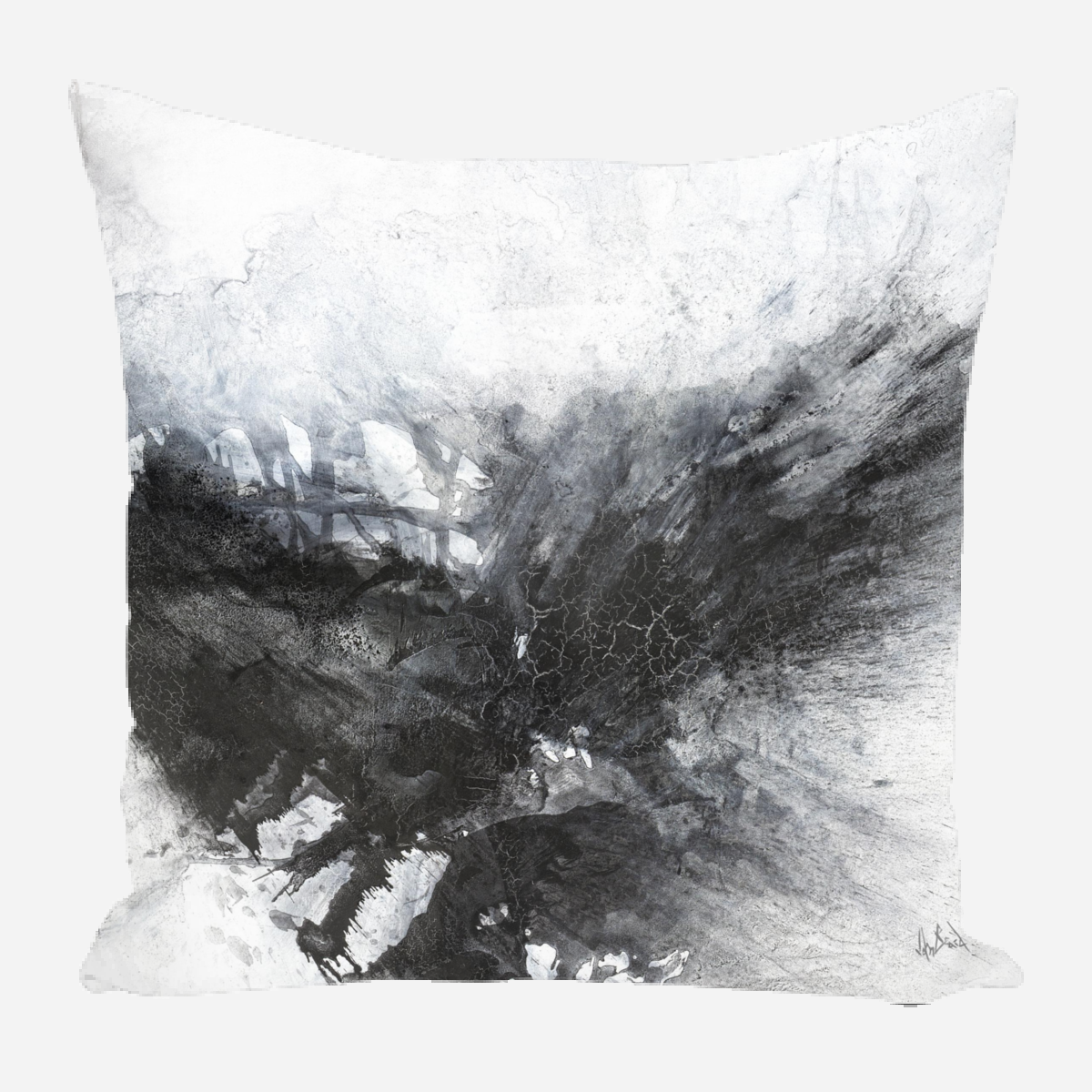 Black and Gray III Pillow by John Beard Collection - main product image for Resin Society