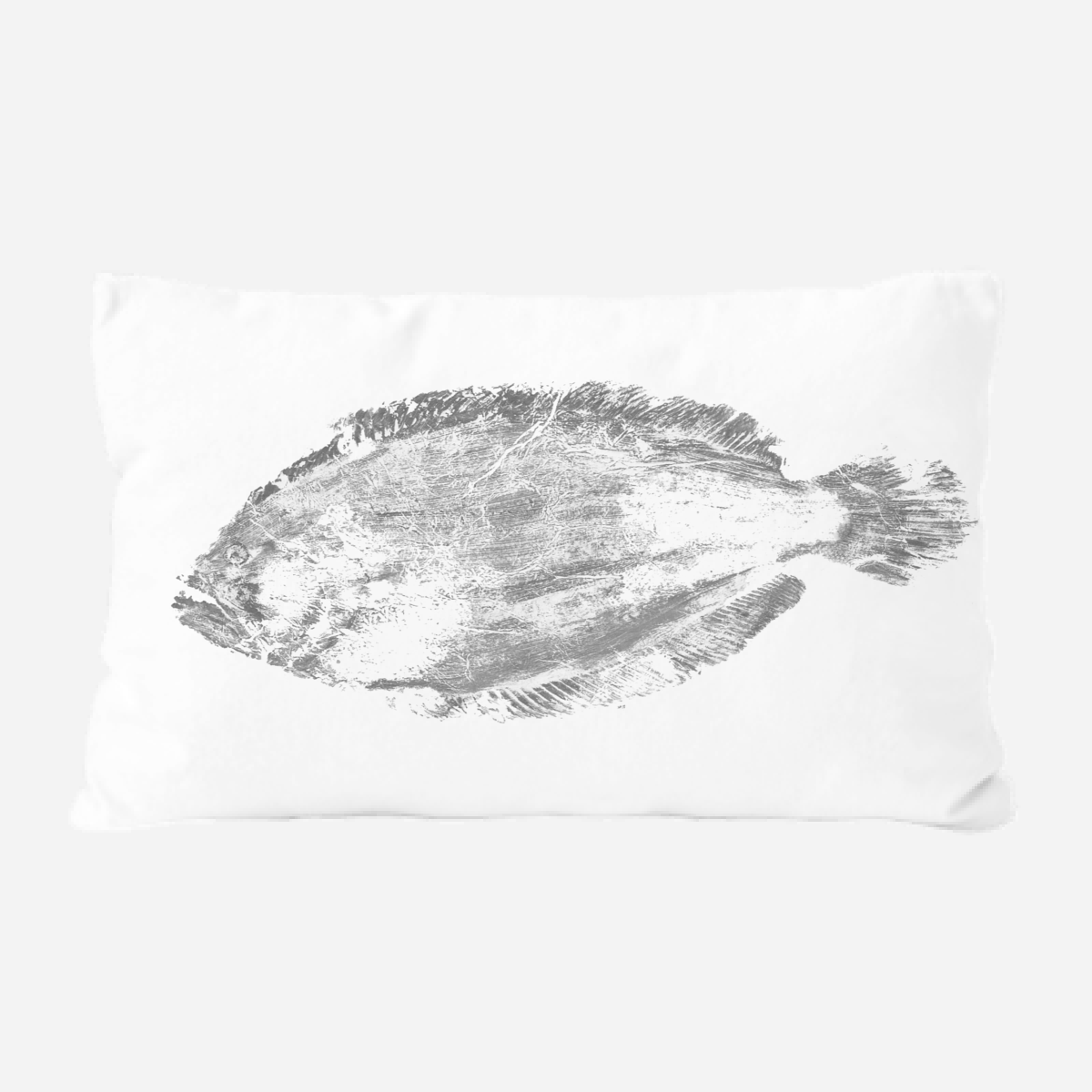 Black and White Flounder Pillow by John Beard Collection - main product image for Resin Society