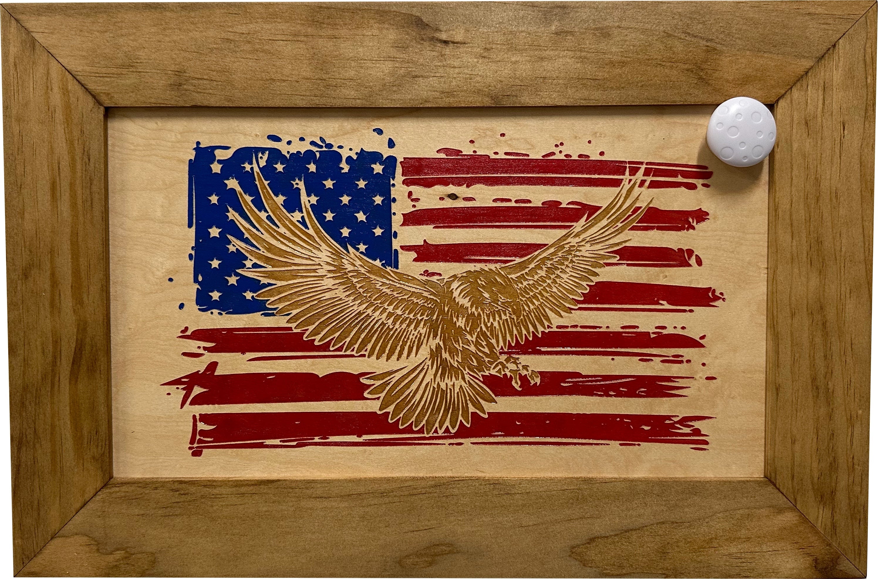 Bald Eagle & American Flag Patriotic Decorative Wall-Mounted Secure Gun by Bellewood Designs - product image 4 for Resin Society